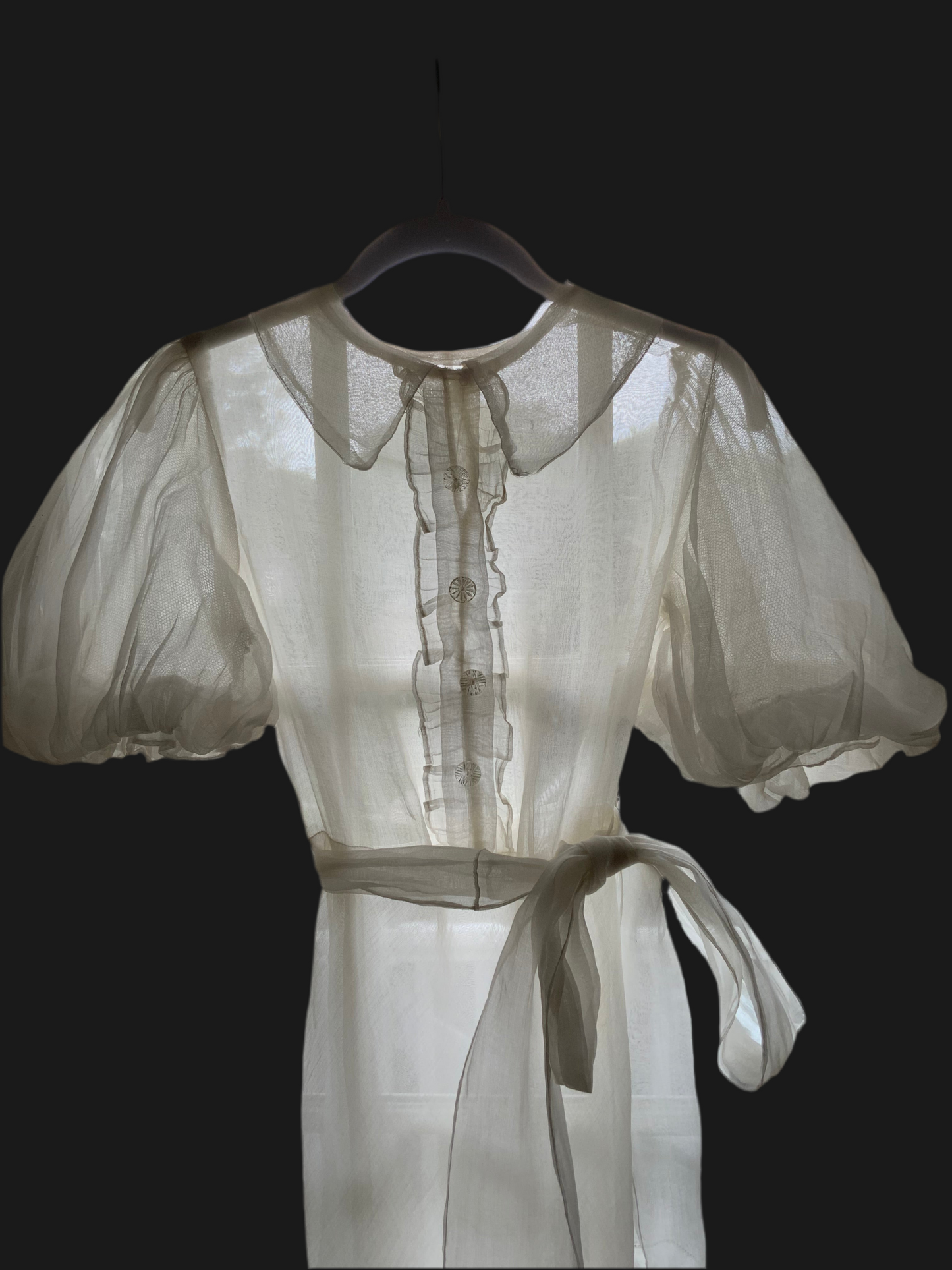 White Organdy Afternoon Dress - 1935 - 30Ai