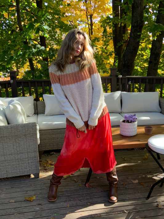 Hand Knit Sweater 70s - 80E