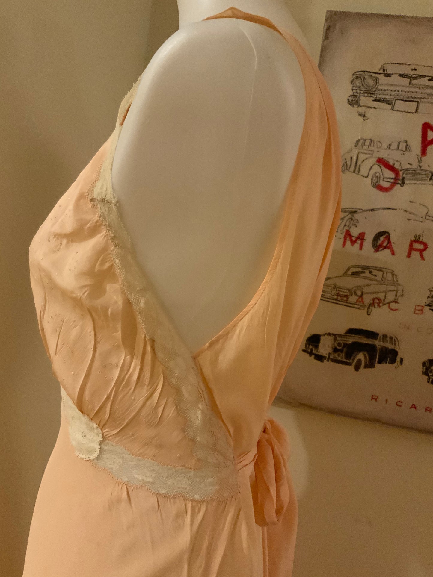 Satin Nightgown - 50s - Bridal