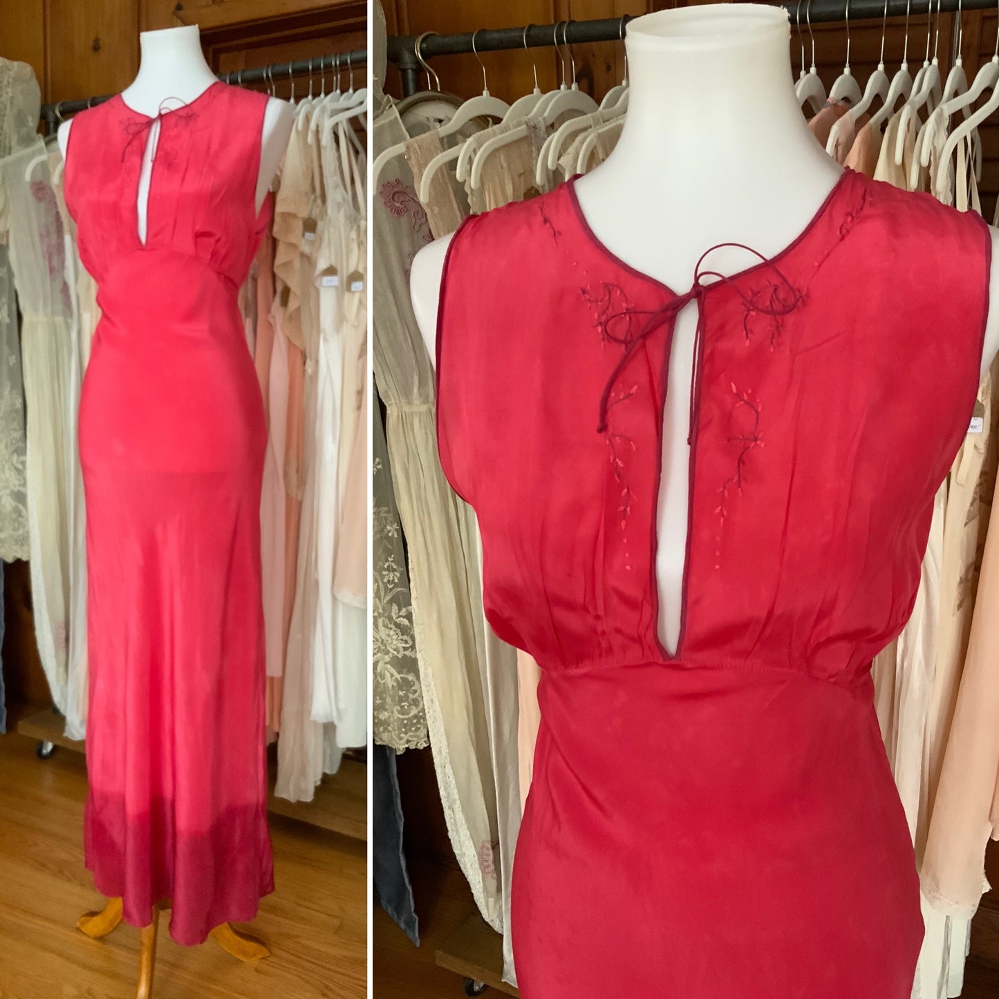 Hand Dyed Silk Nightgown - 50s