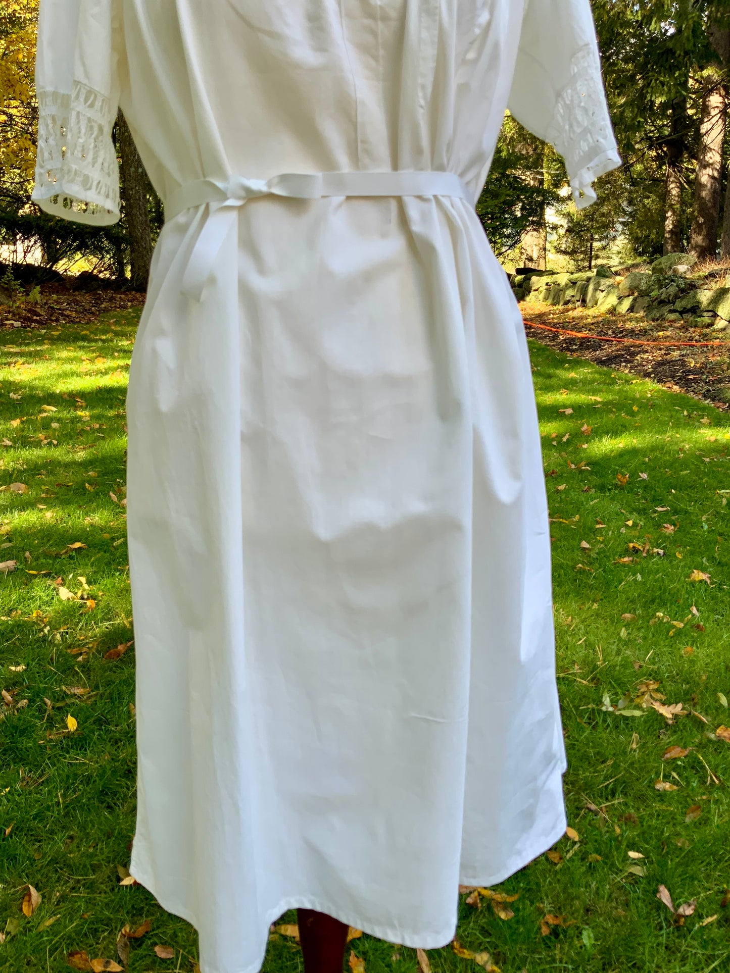 Edwardian White Cotton & Lace Nightgown | Heirloom Vintage - 1905/1915 - ED21