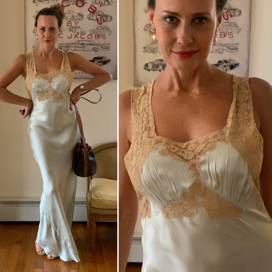 Silk Bridal Nightgown Mint - 50s - 50AW
