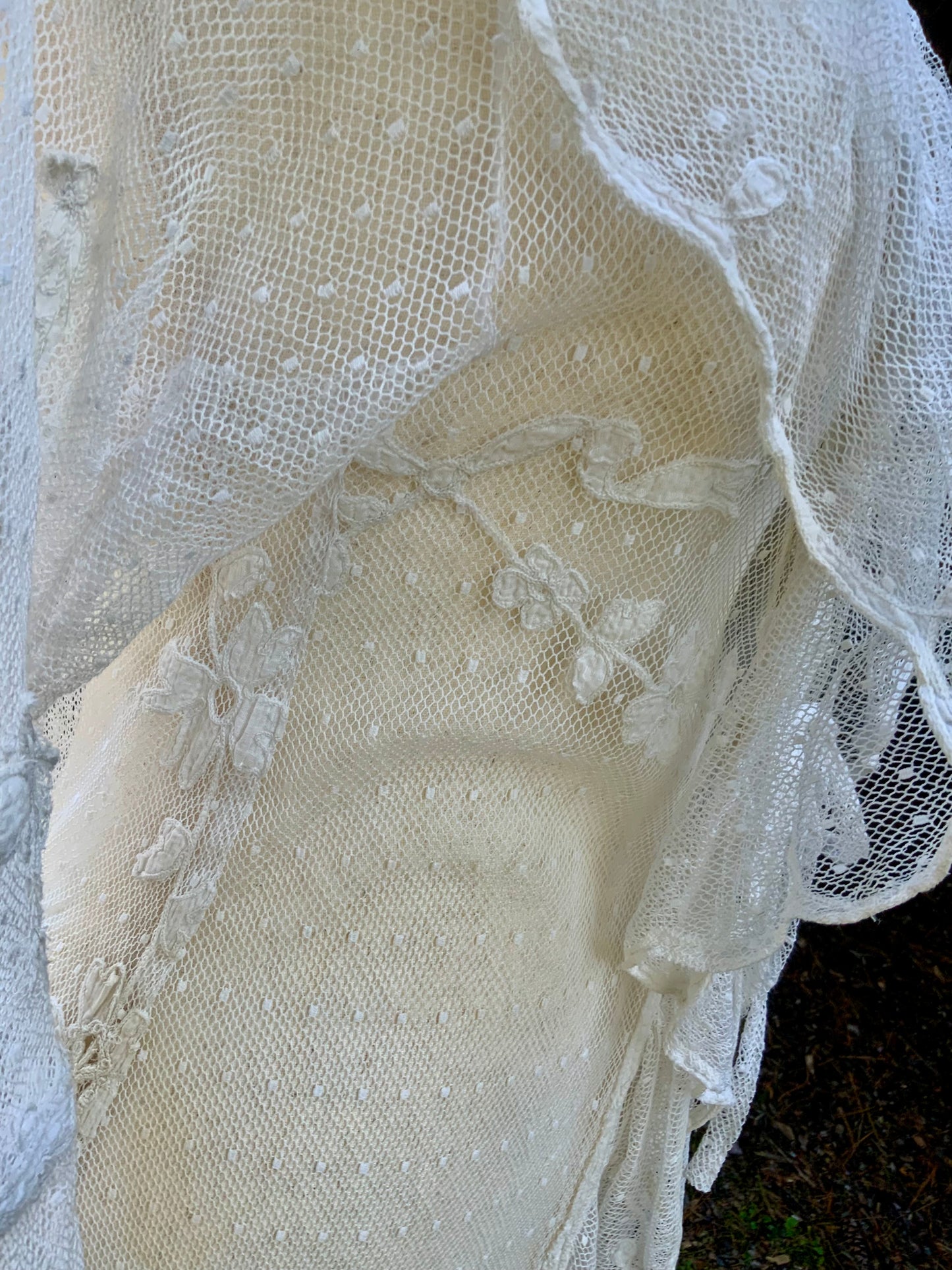 Museum-Quality Edwardian Lace Ceremonial Lingerie Tunic, Circa 1900–1910-ED30