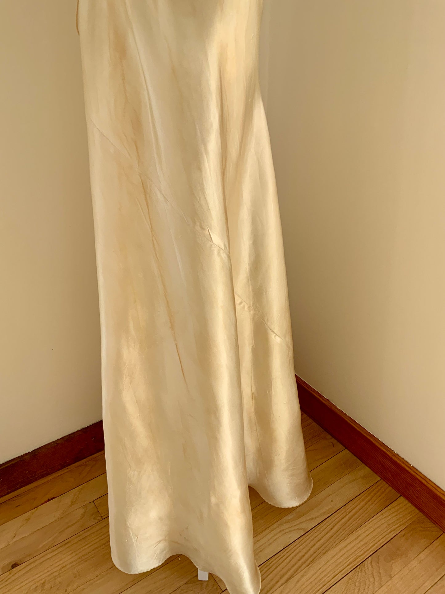 Hand Dyed Vintage Bridal lNightgown - 40s - 40I