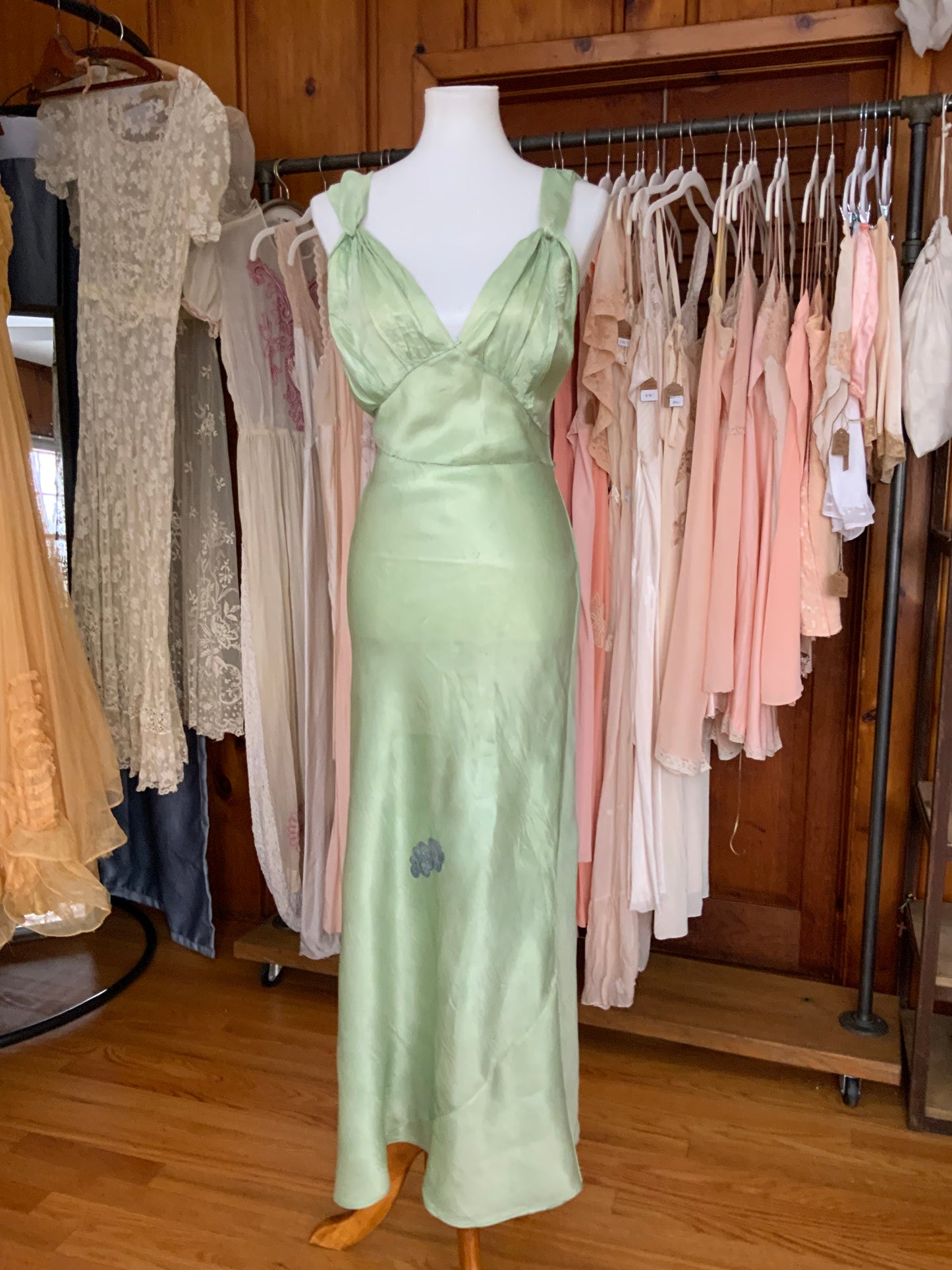 Hand Dyed Nightgown/Slip Dress - 50s - Bridal
