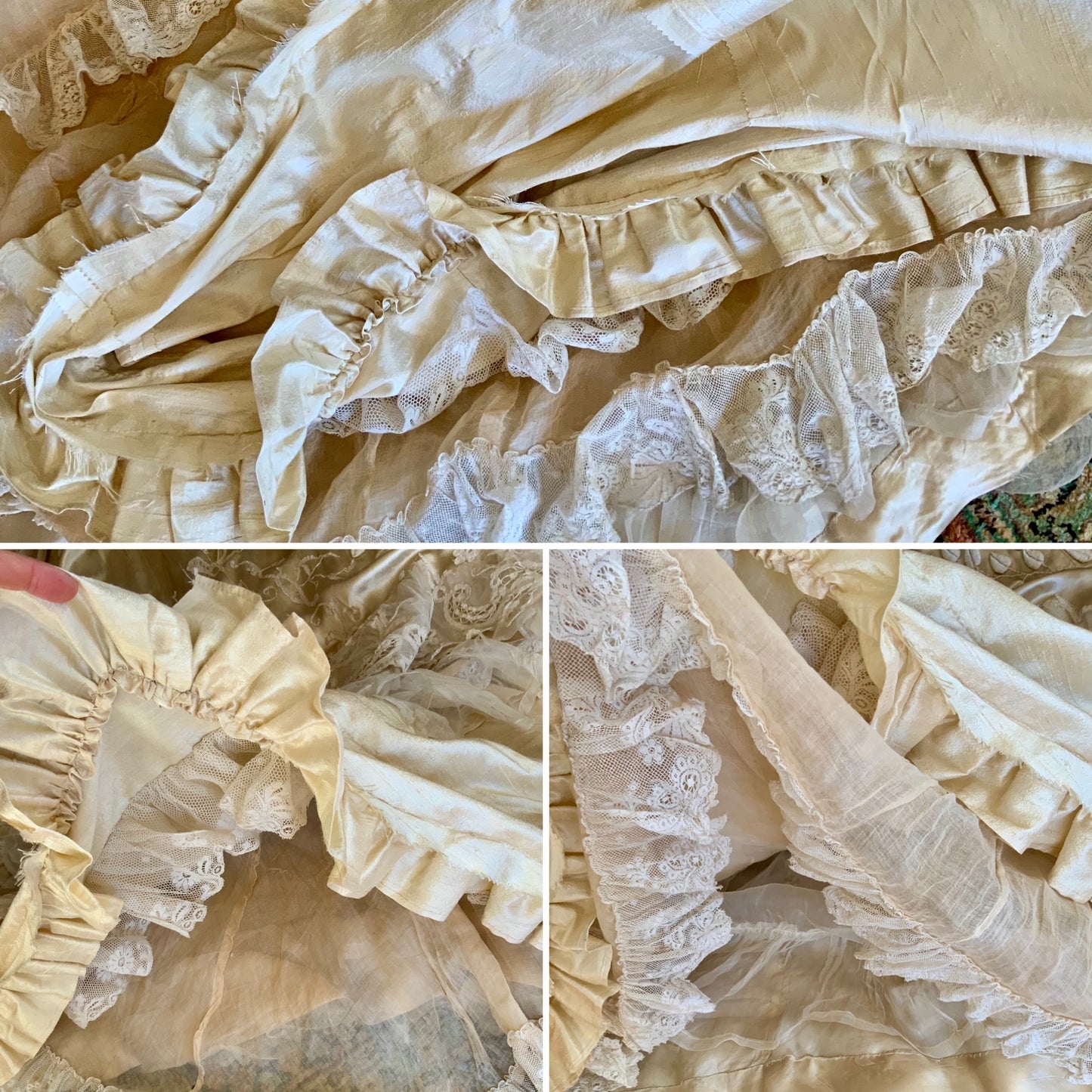 Victorian Silk Wedding Gown - 1890 - VI8