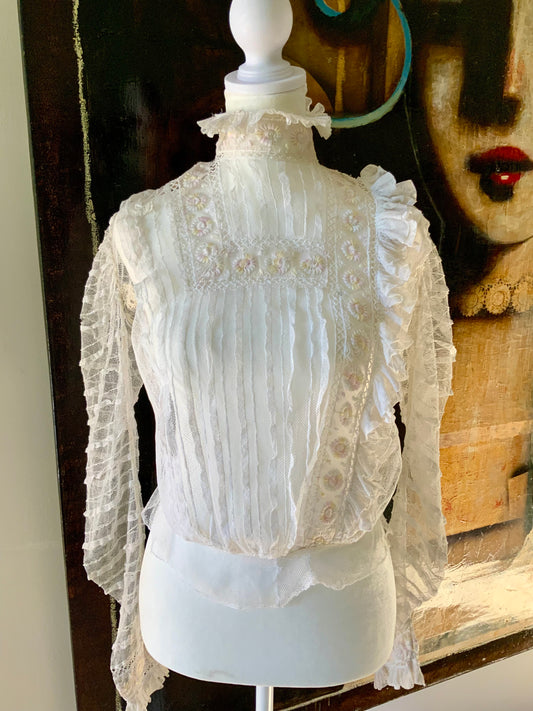 Sheer Blouse - Late Victorian / Early Edwardian -VI16