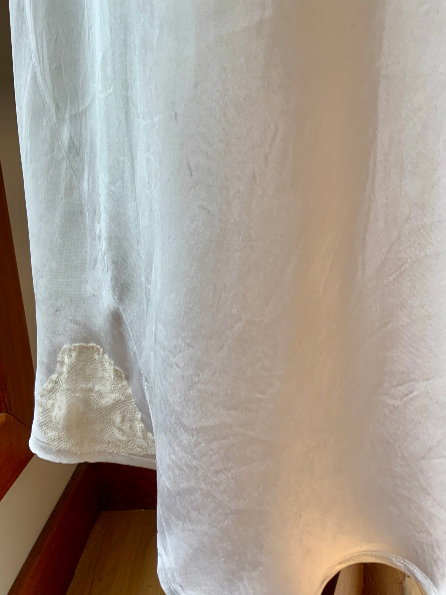 1930s Bridal Nightgown | Embroidered Bias Cut Boudoir Gown | Ivory Wedding Lingerie-30DI