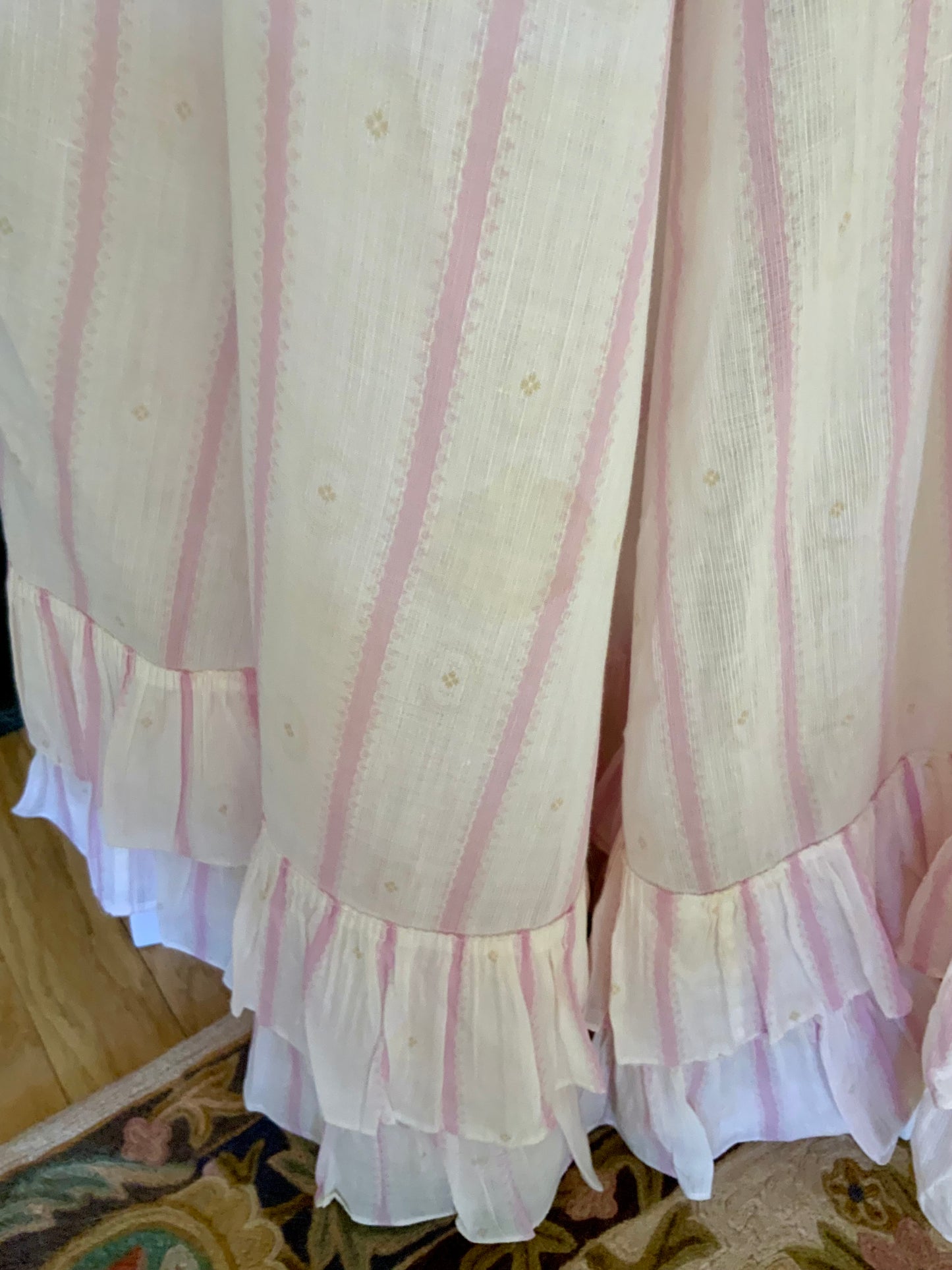 Cotton Pink Stripped Petticoat - 1895/1910 - ED23