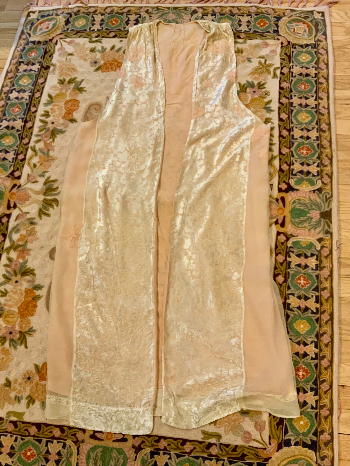 Silk Burnout Velvet & Gauze Coat – Restored - 1930s - 30AO