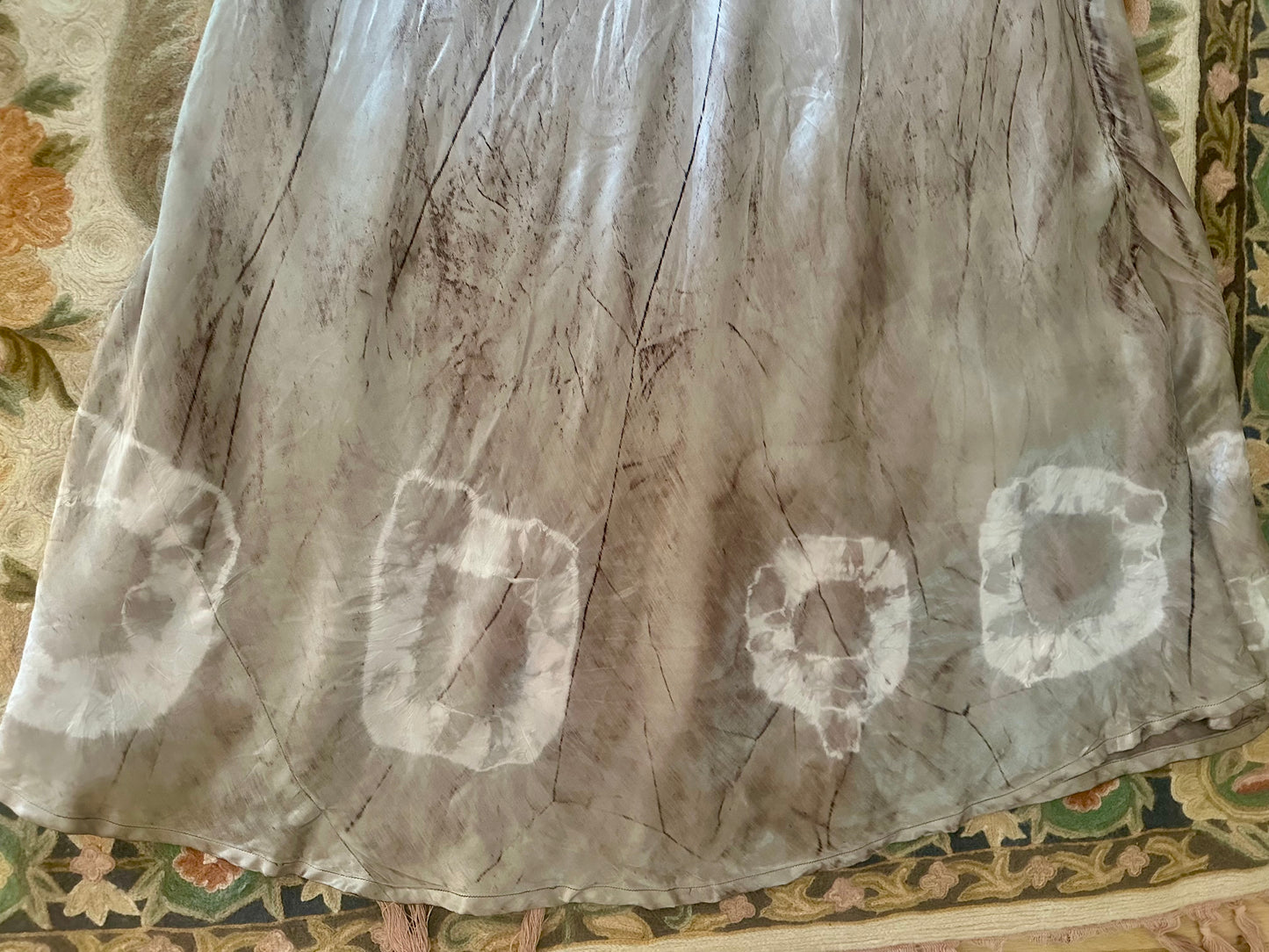 Hand Dyed Silk Satin Nightgown - 30s - 30AS