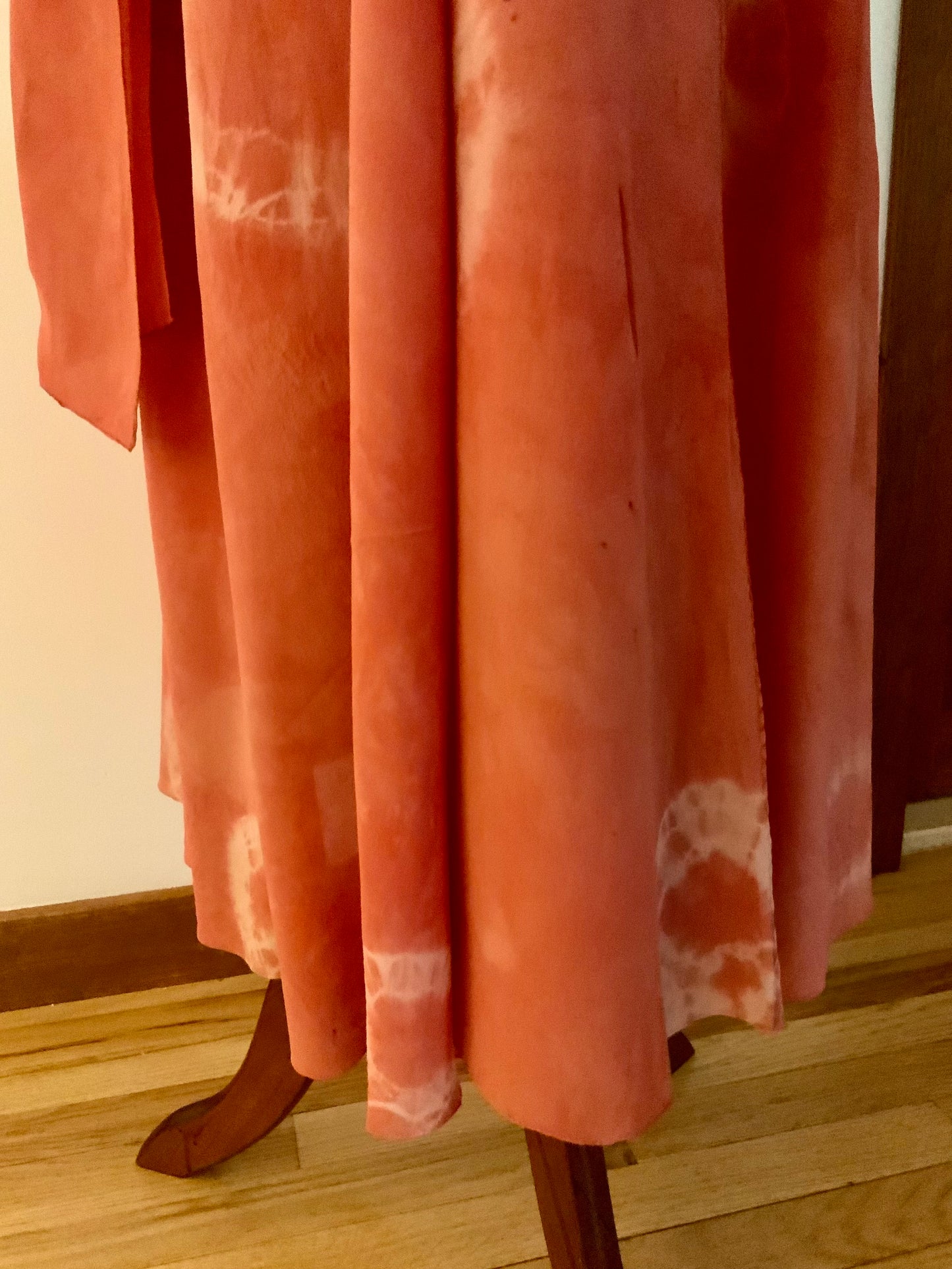 Hand Dyed Silk Nightgown - Lace and Embroidery - 40s - 40B2