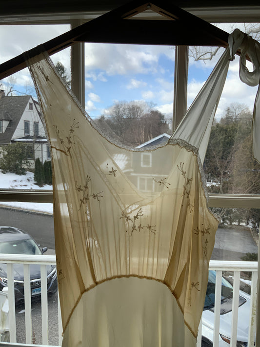 Silk Bridal Nightgown - 30s - 30E
