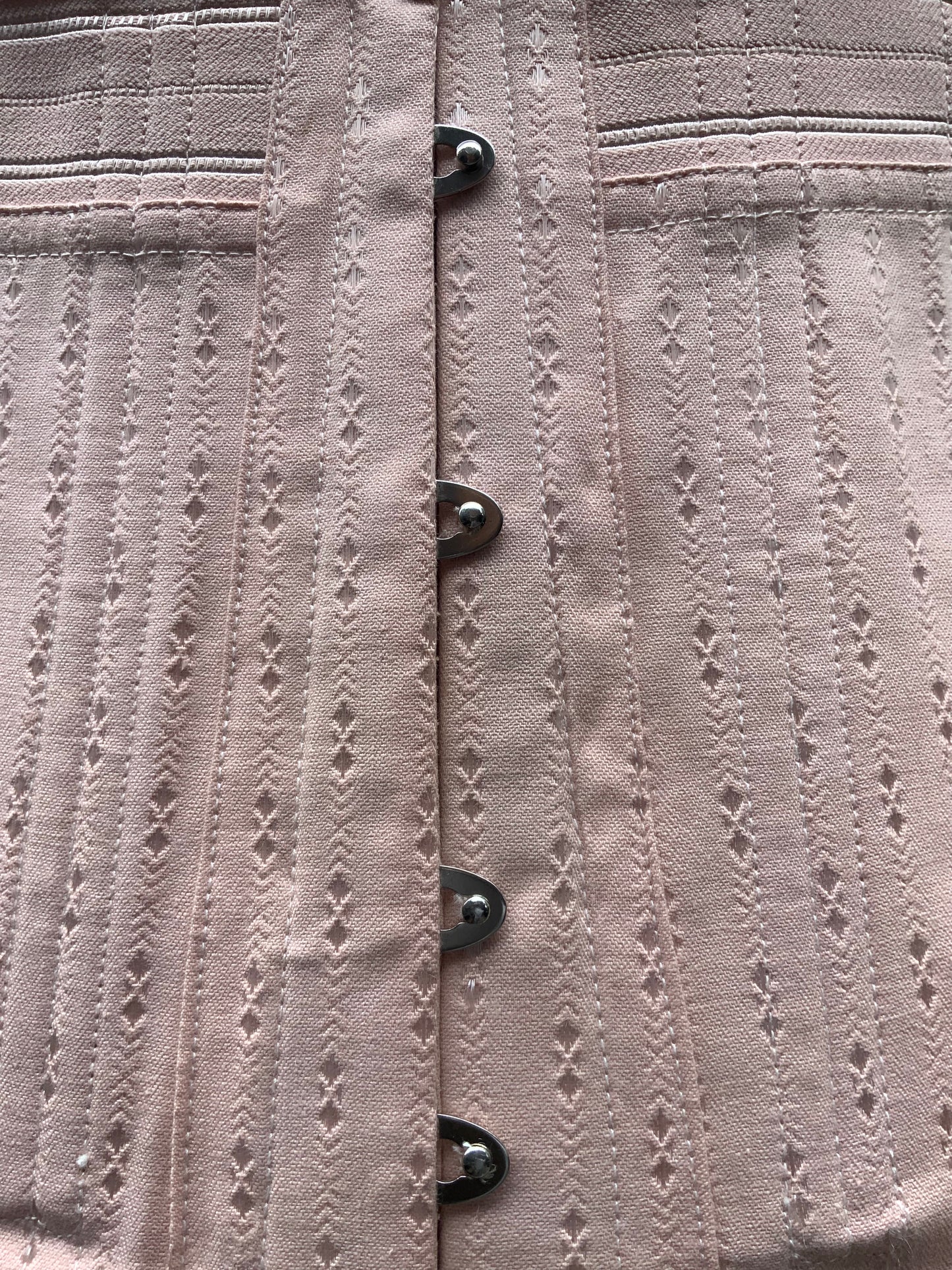 Rare 1920s Rengo Crown Corset Co. Corset Girdle | Pink Cotton & Rayon with Lace Back | Excellent Condition - 20AO