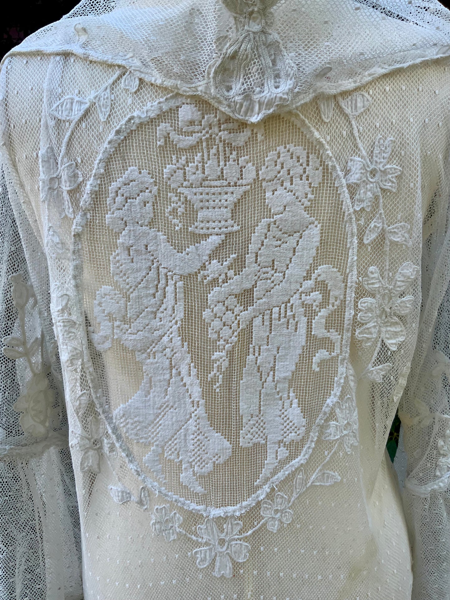 Museum-Quality Edwardian Lace Ceremonial Lingerie Tunic, Circa 1900–1910-ED30