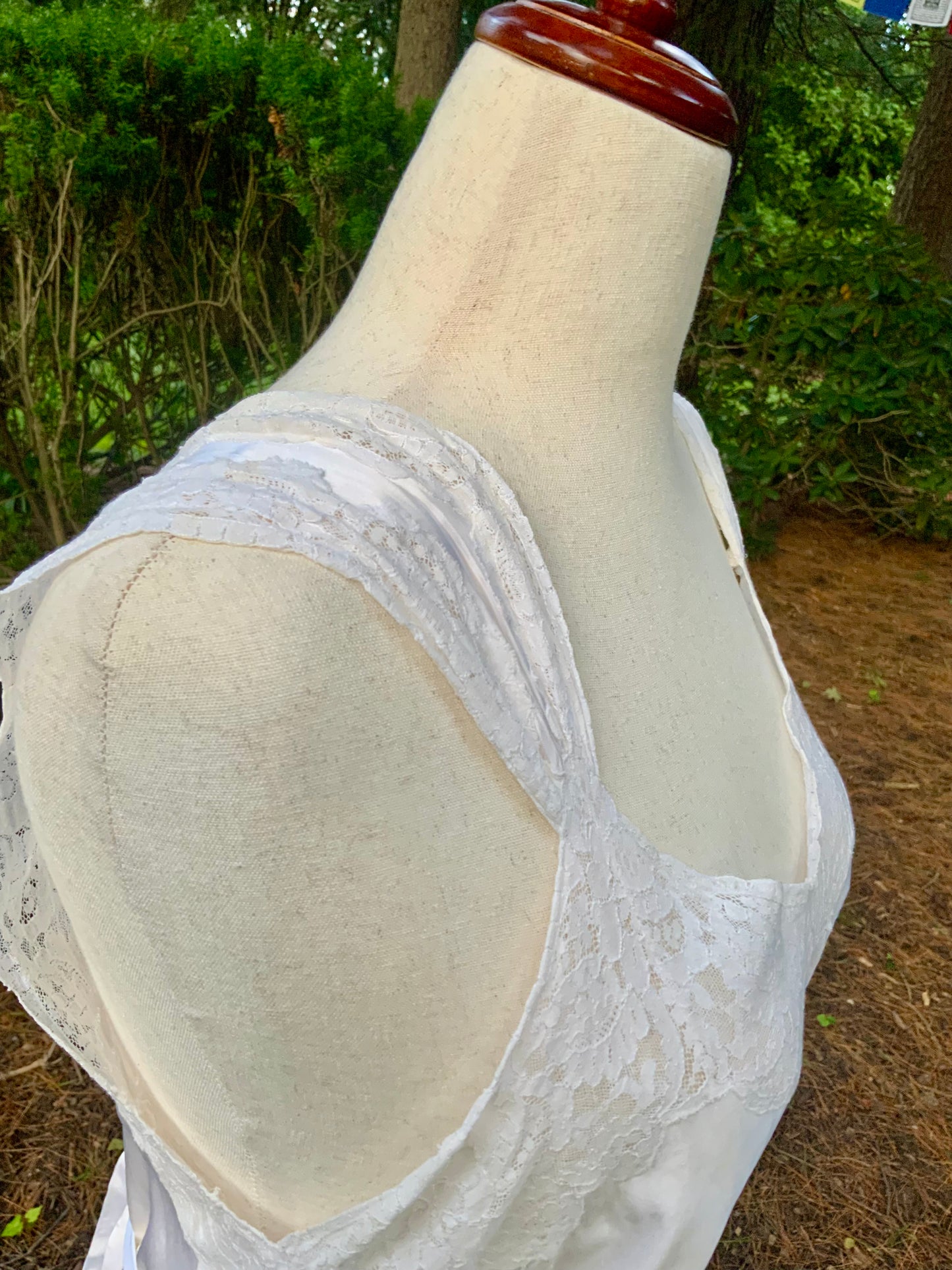 1930s Ivory Satin Lace Slip Dress | Luxury Vintage Bias Cut Nightgown | Old Hollywood Bridal Boudoir Gown | Romantic Wedding Lingerie- Bridal Nightgown
-30xx