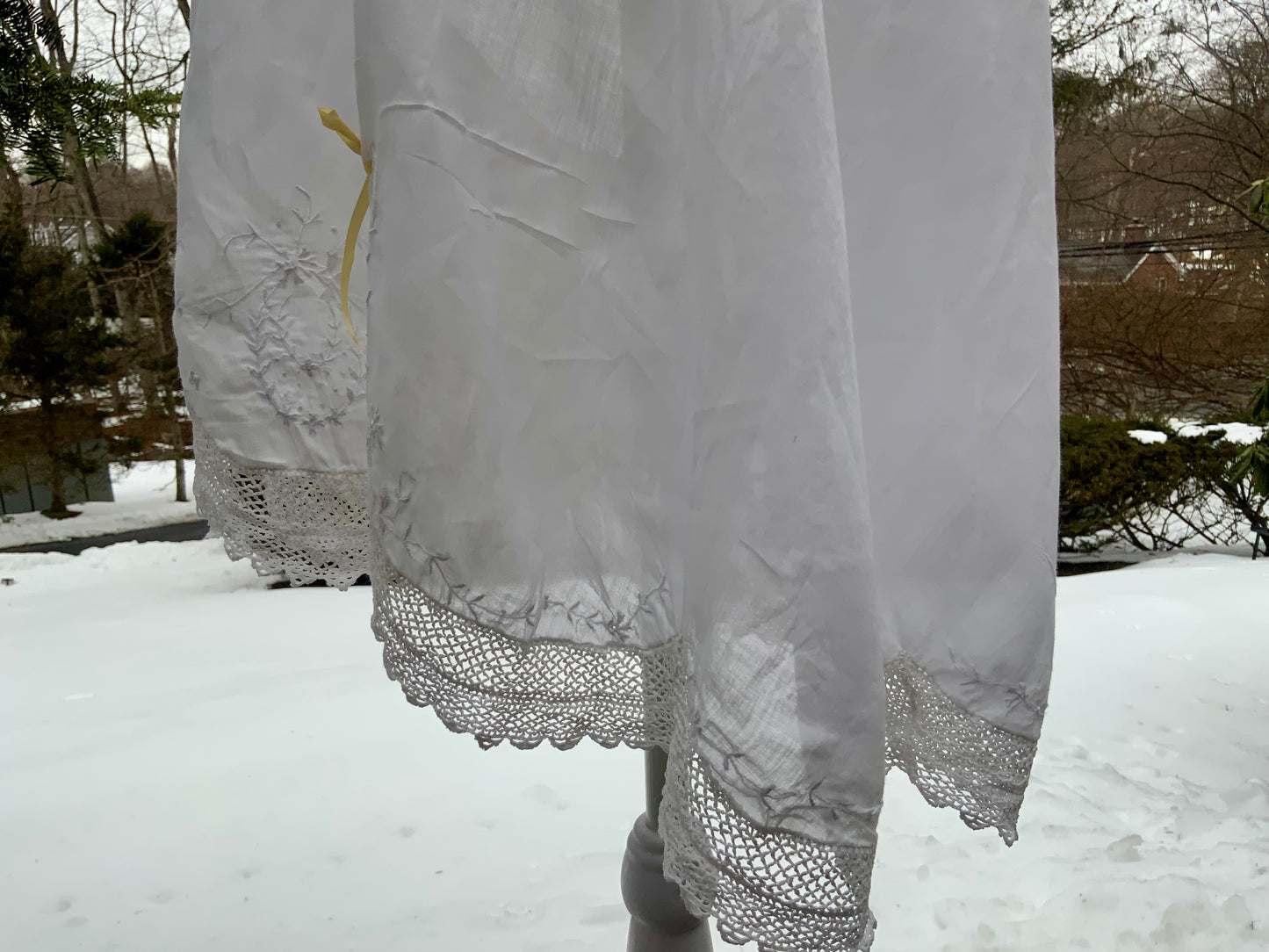 Edwardian Cotton Combination Undergarment with Lace Insets & Embroidery | Argentine Antique Lingerie | c.1910s-ED61