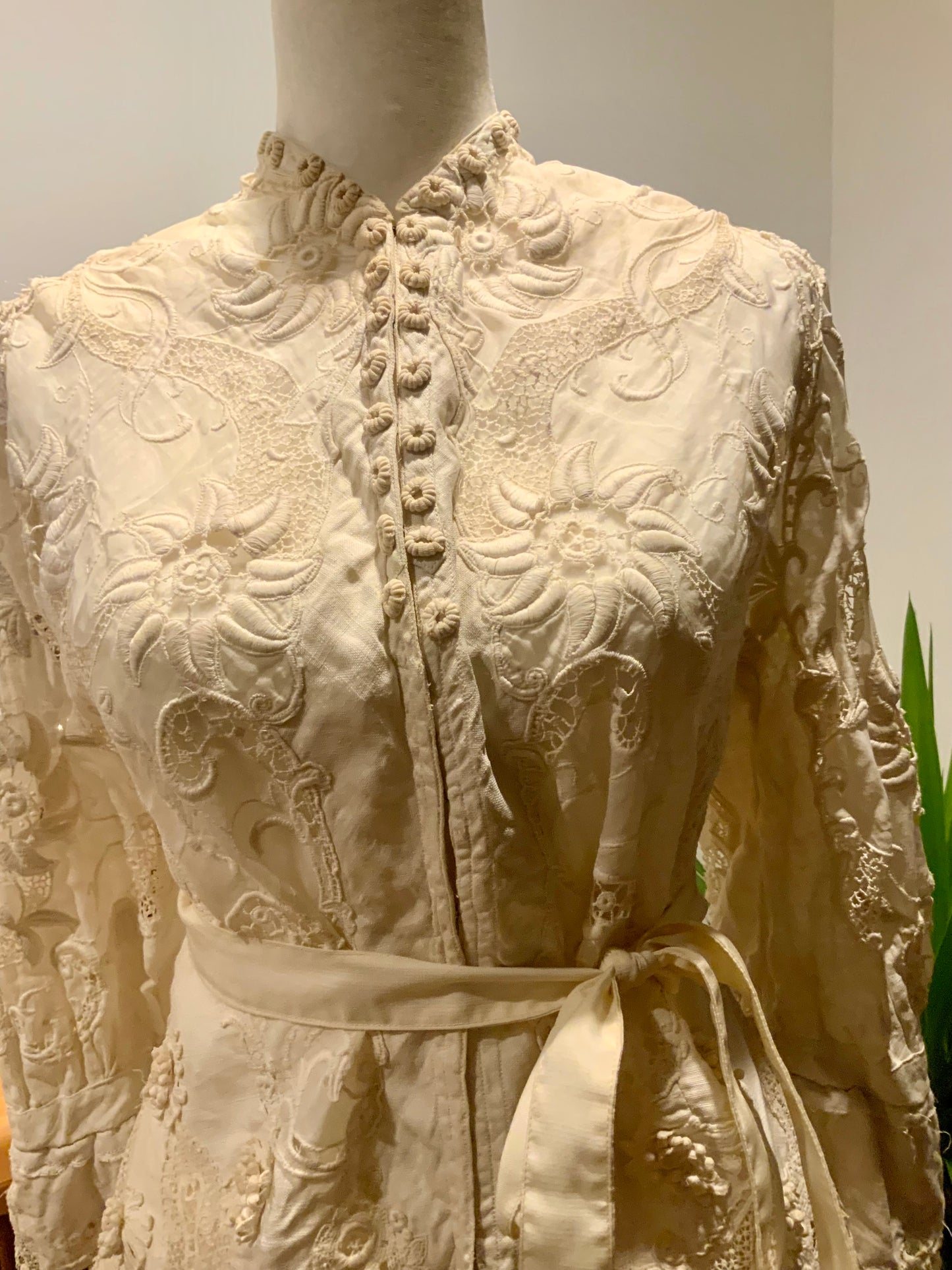 Edwardian Irish Lace & Embroidered Cotton Jacket – 1900s - ED26