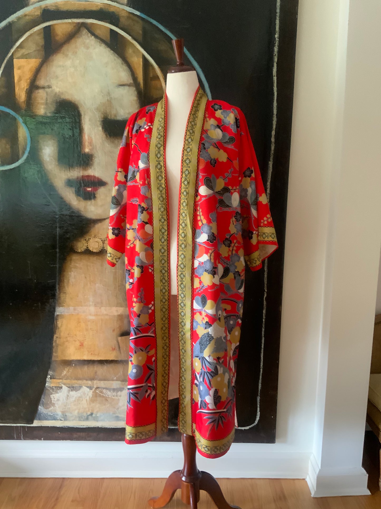 Shirokiya Silk Robe - Made in Japan - 60s - 60K