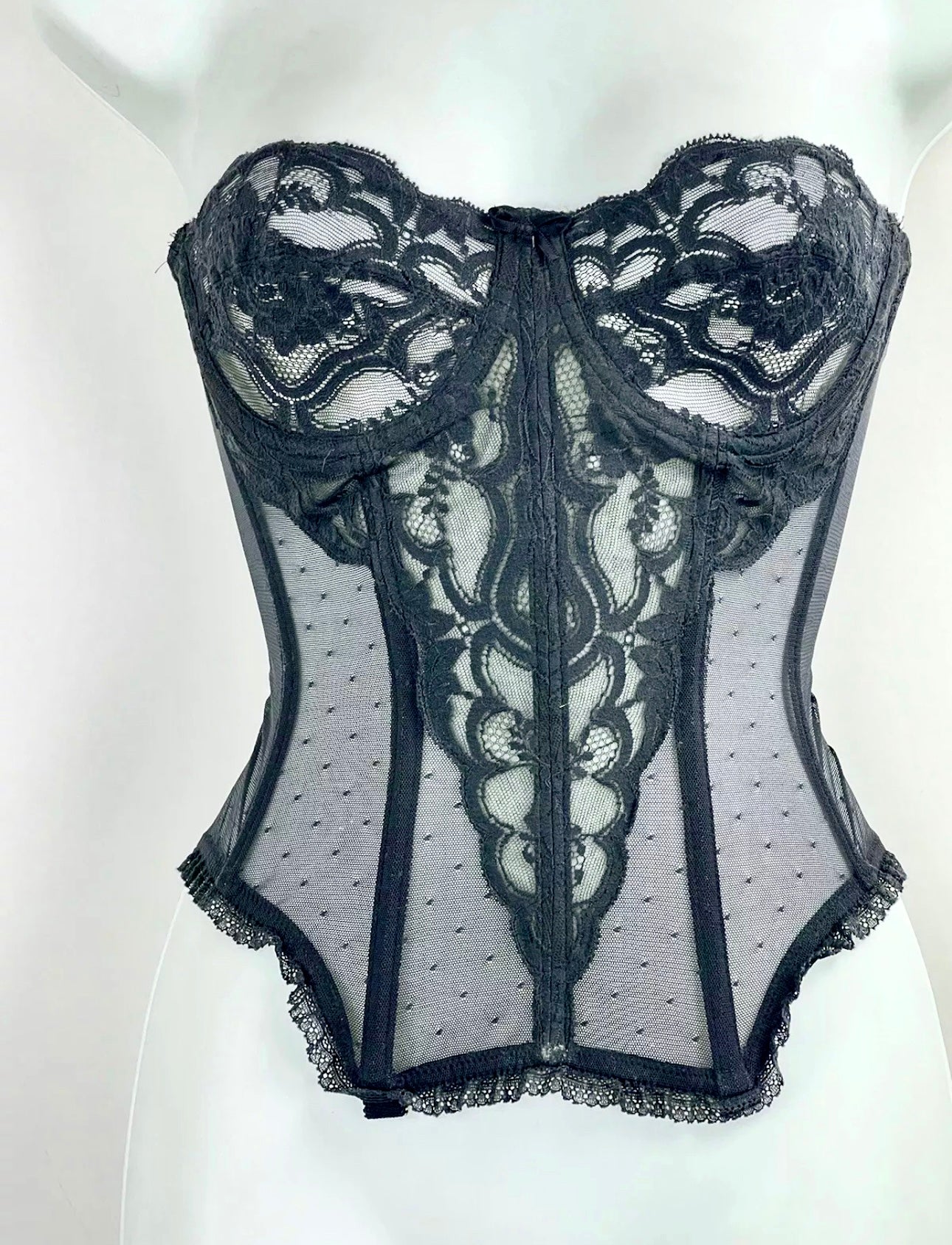 Vanity Fair Black Corset - 80s