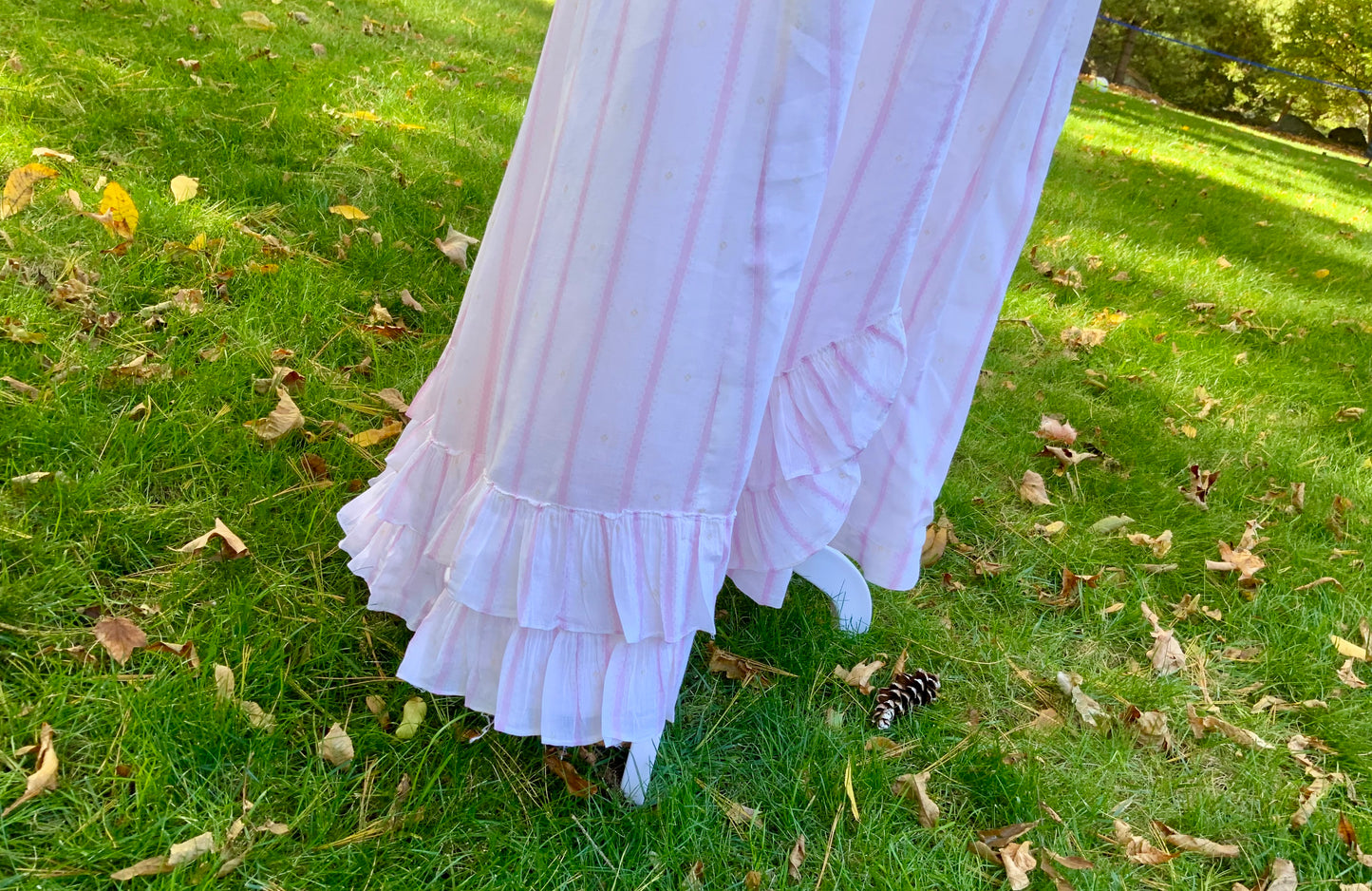 Cotton Pink Stripped Petticoat - 1895/1910 - ED23