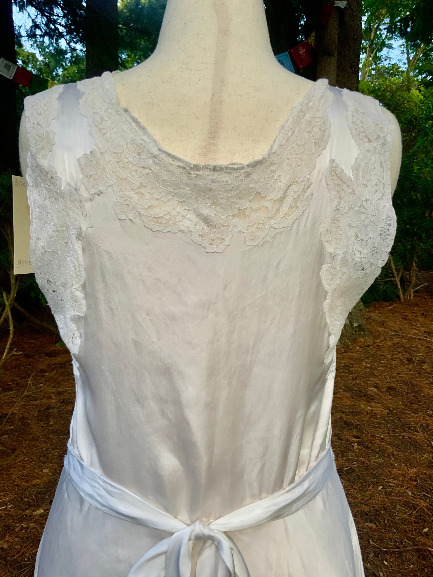 1930s Ivory Satin Lace Slip Dress | Luxury Vintage Bias Cut Nightgown | Old Hollywood Bridal Boudoir Gown | Romantic Wedding Lingerie- Bridal Nightgown
-30xx