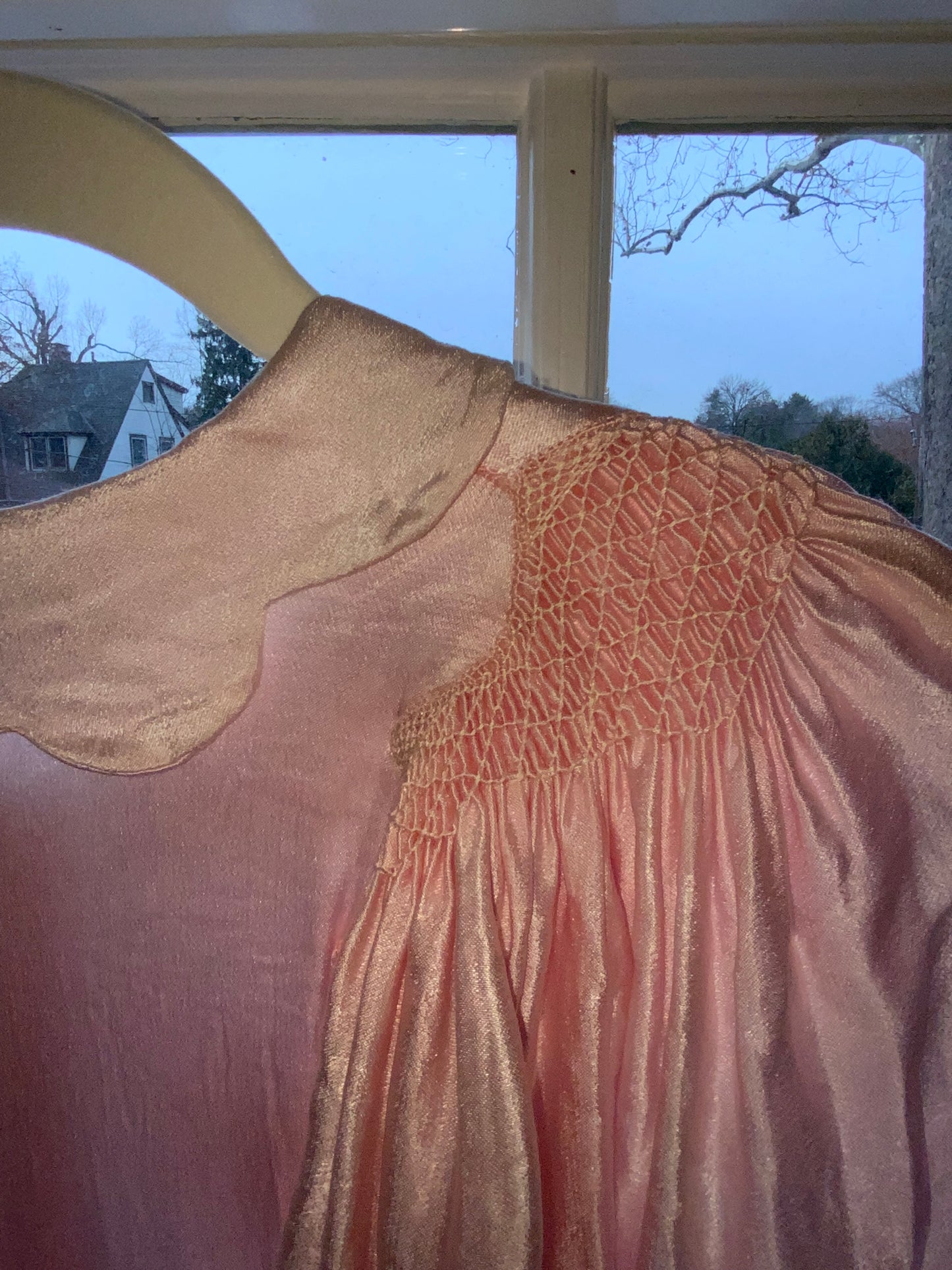 satin Nightgown Peach Pink - 40s