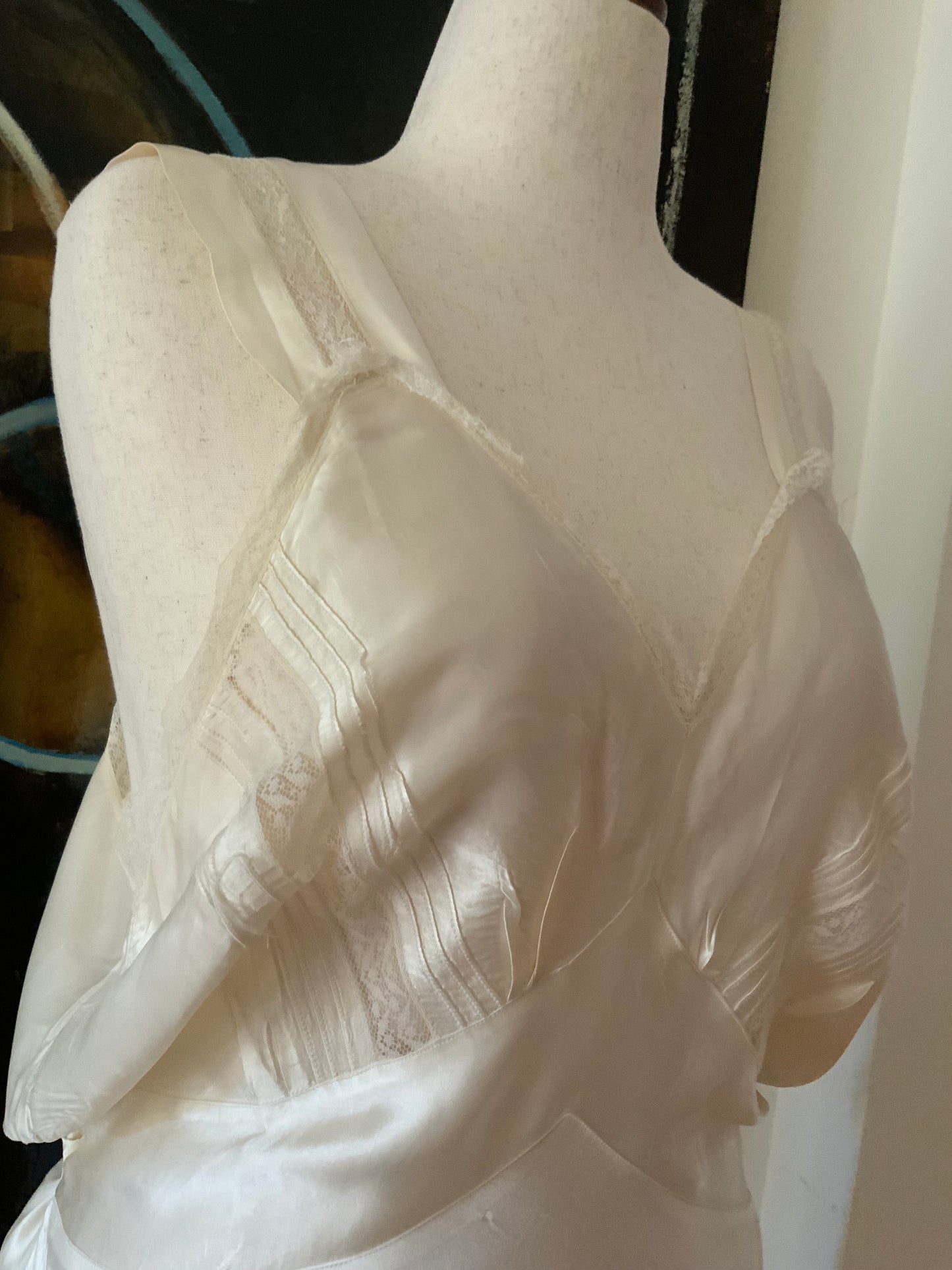 Satin Bridal Nightgown - 50s