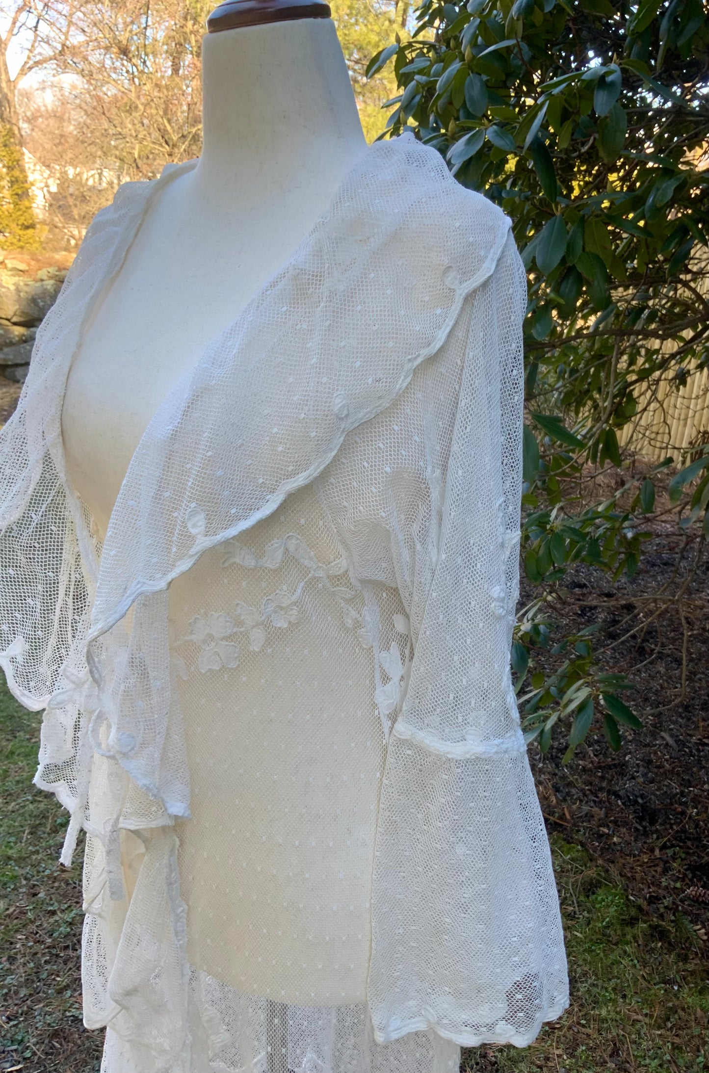 Museum-Quality Edwardian Lace Ceremonial Lingerie Tunic, Circa 1900–1910-ED30