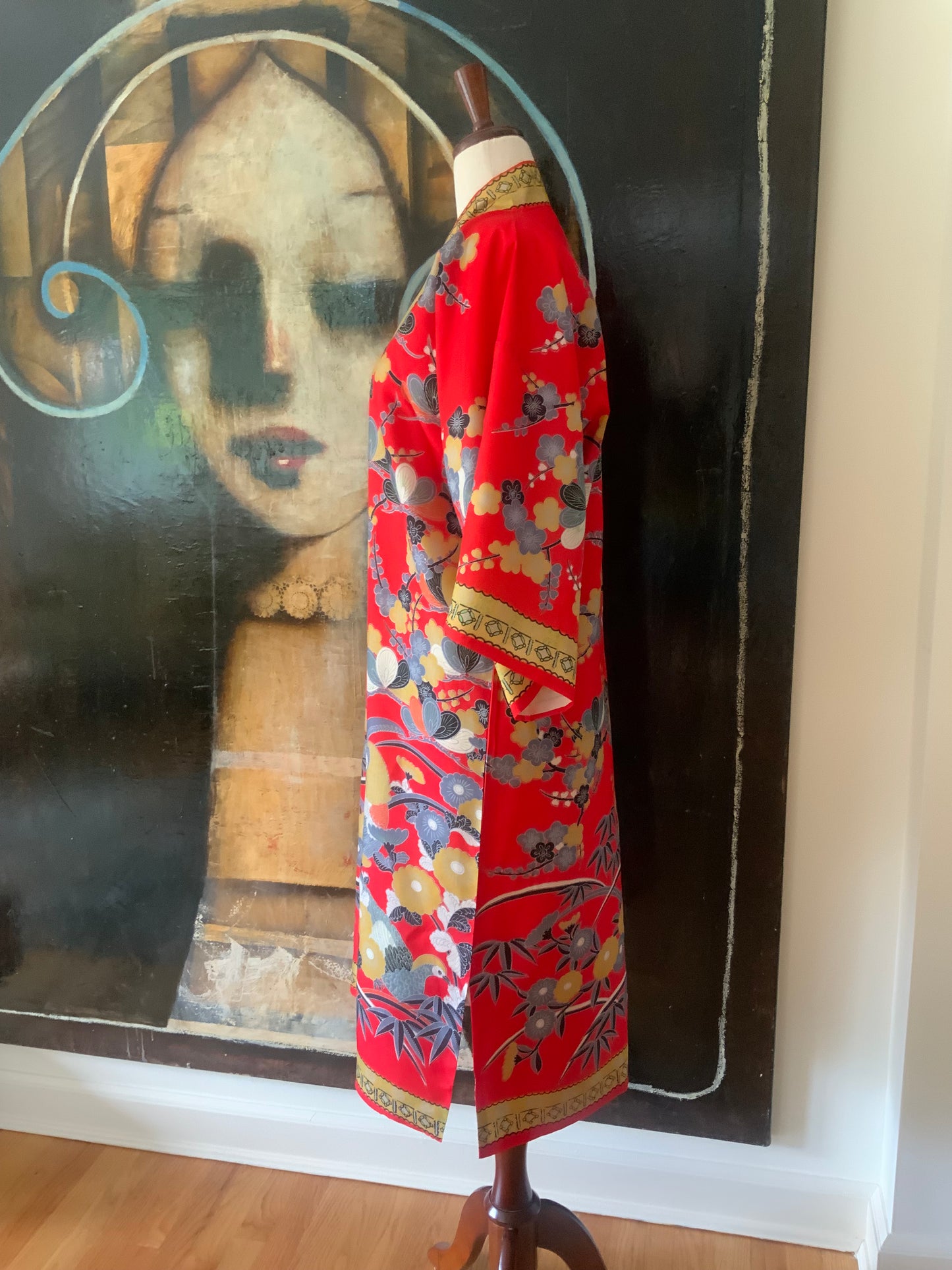 Shirokiya Silk Robe - Made in Japan - 60s - 60K
