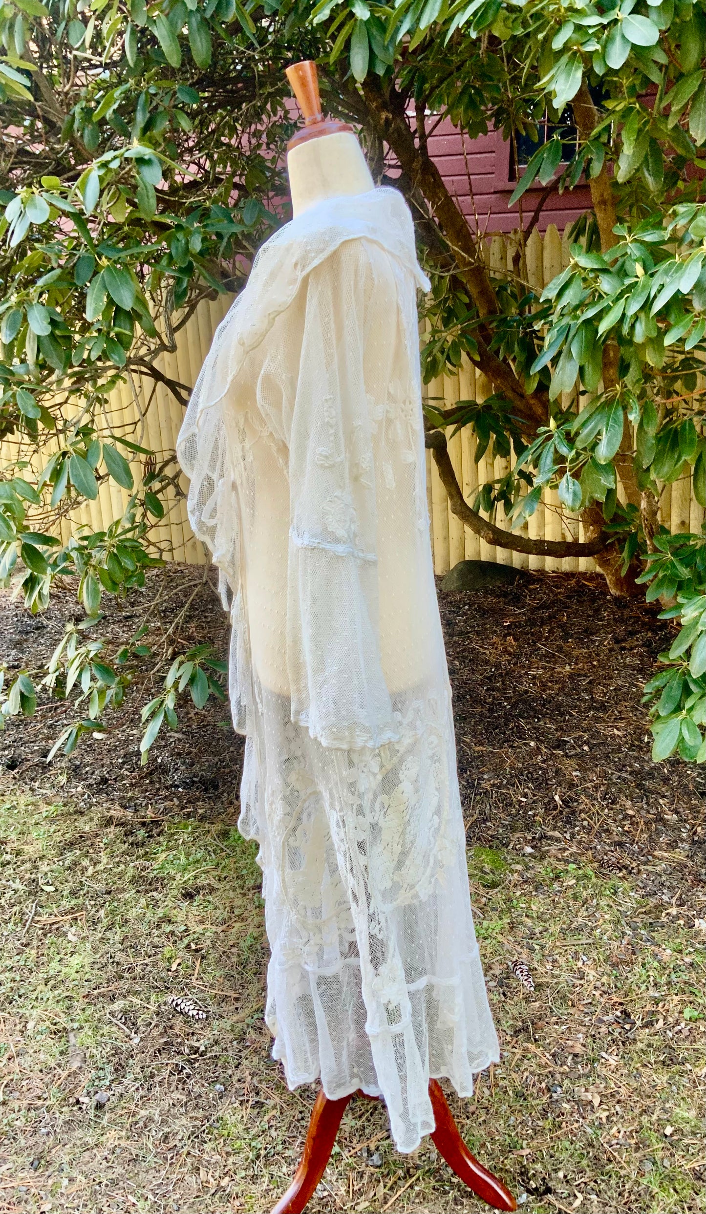 Museum-Quality Edwardian Lace Ceremonial Lingerie Tunic, Circa 1900–1910-ED30