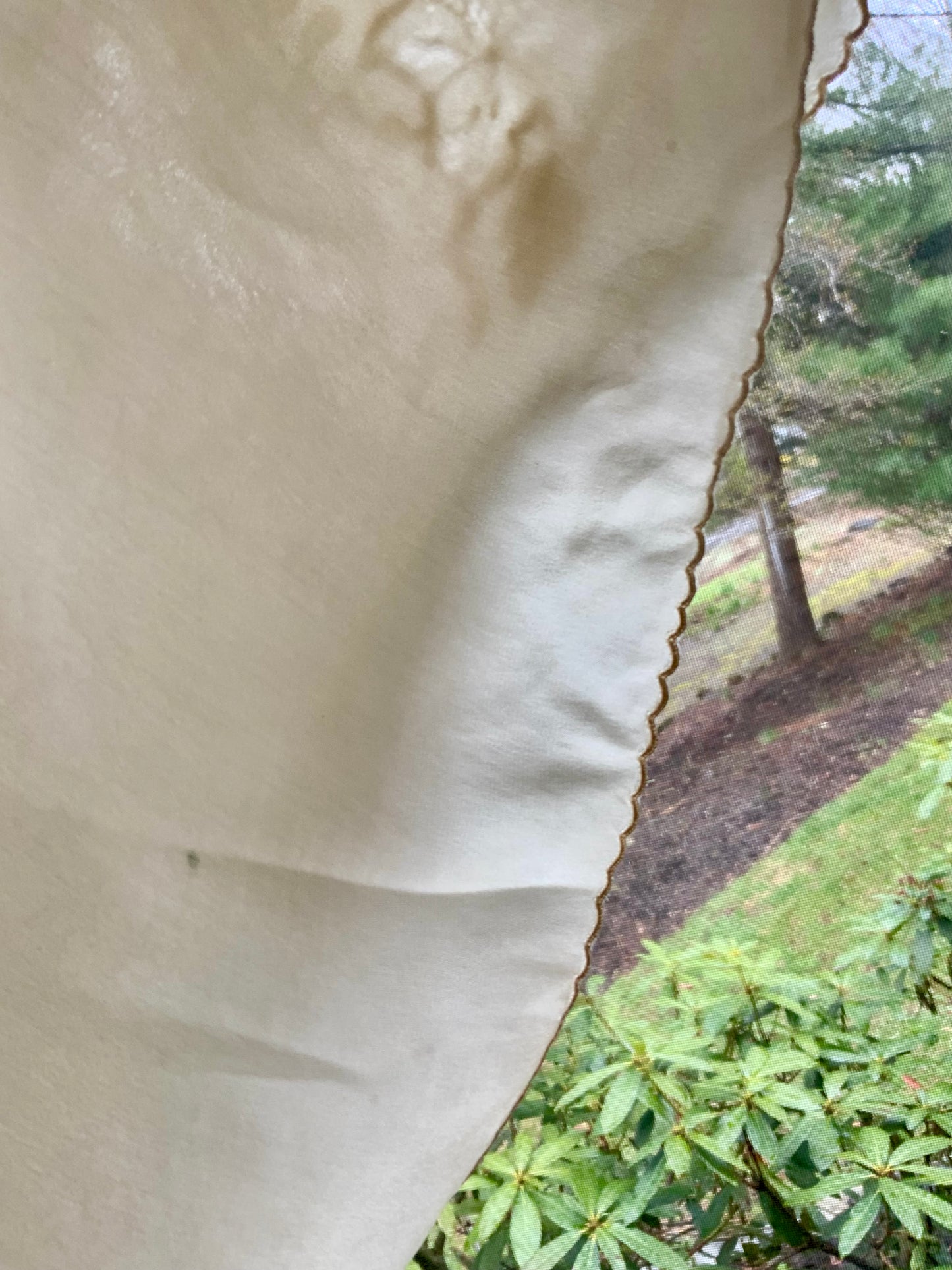 Antique Silk Tap Pants Bloomers Embroidered Lace Edwardian Lingerie Ivory Silk Panties-20AH