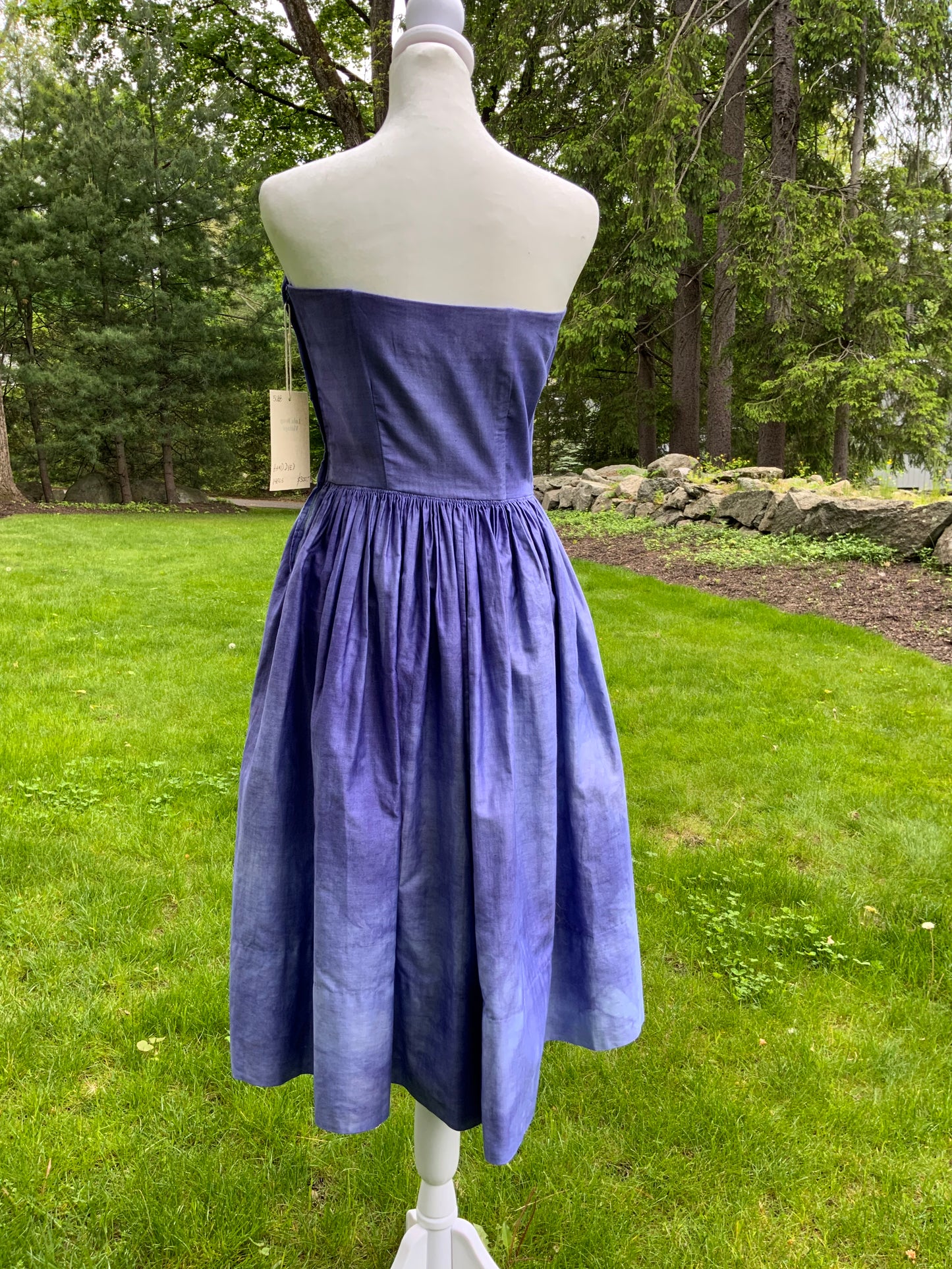 Hand Dyed Strapless Dress with Removable Floral Brooch
-50BB