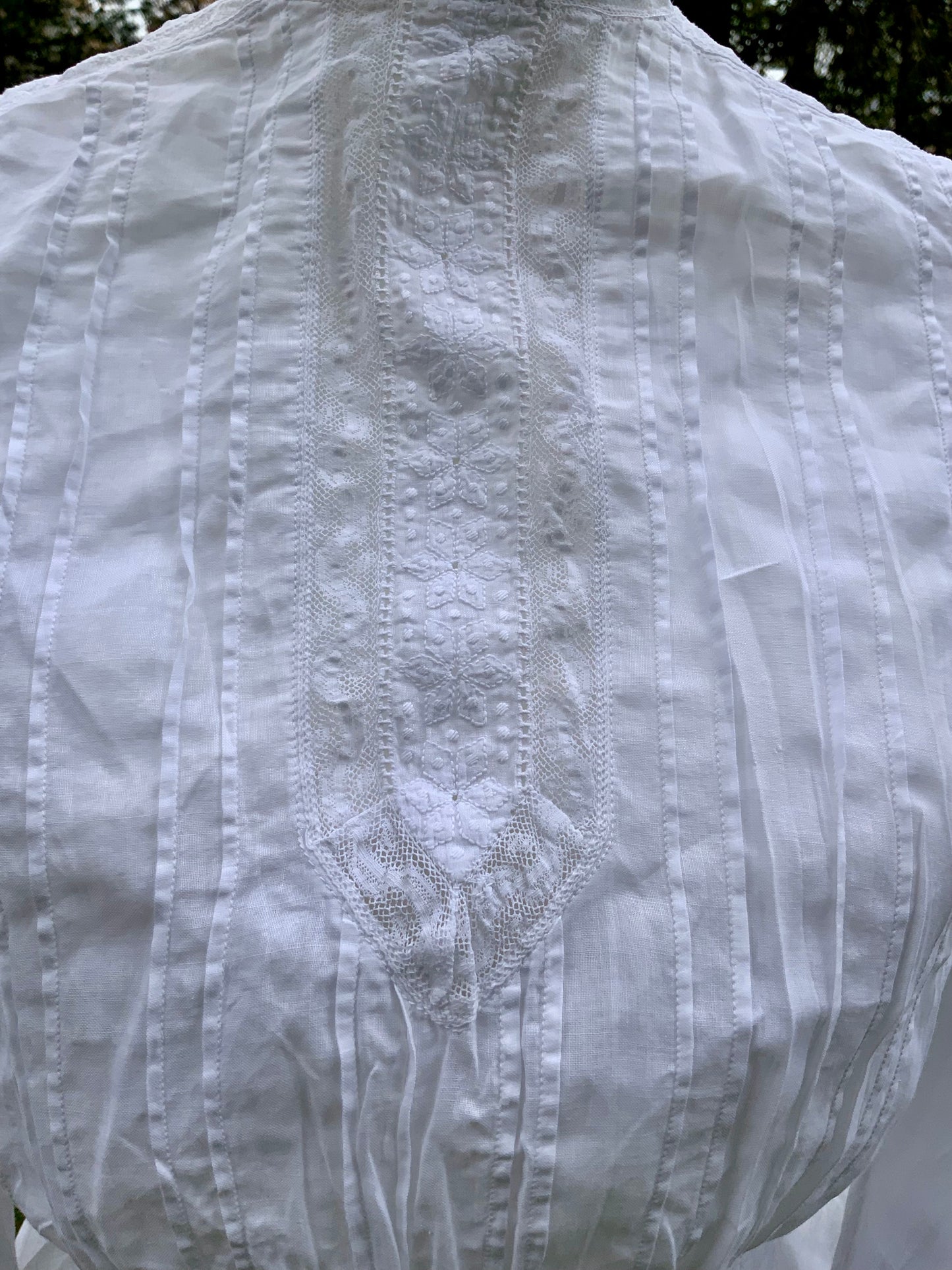 Edwardian White Cotton & Lace Shirtwaist (1905–1912) |ED34