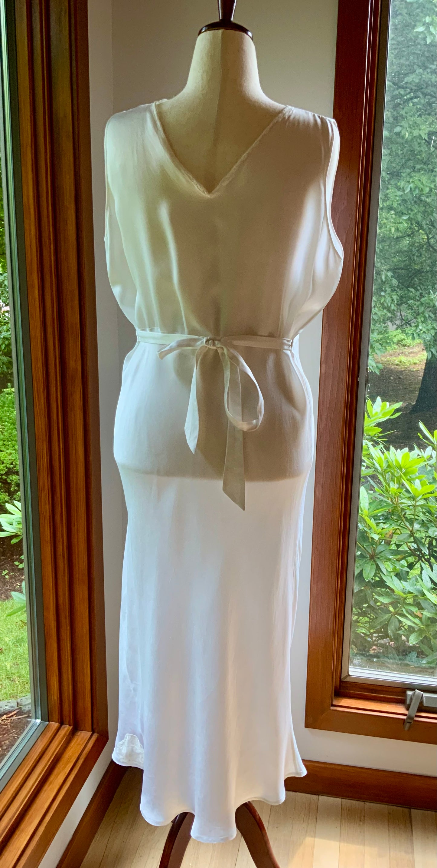 1930s Bridal Nightgown | Embroidered Bias Cut Boudoir Gown | Ivory Wedding Lingerie-30DI