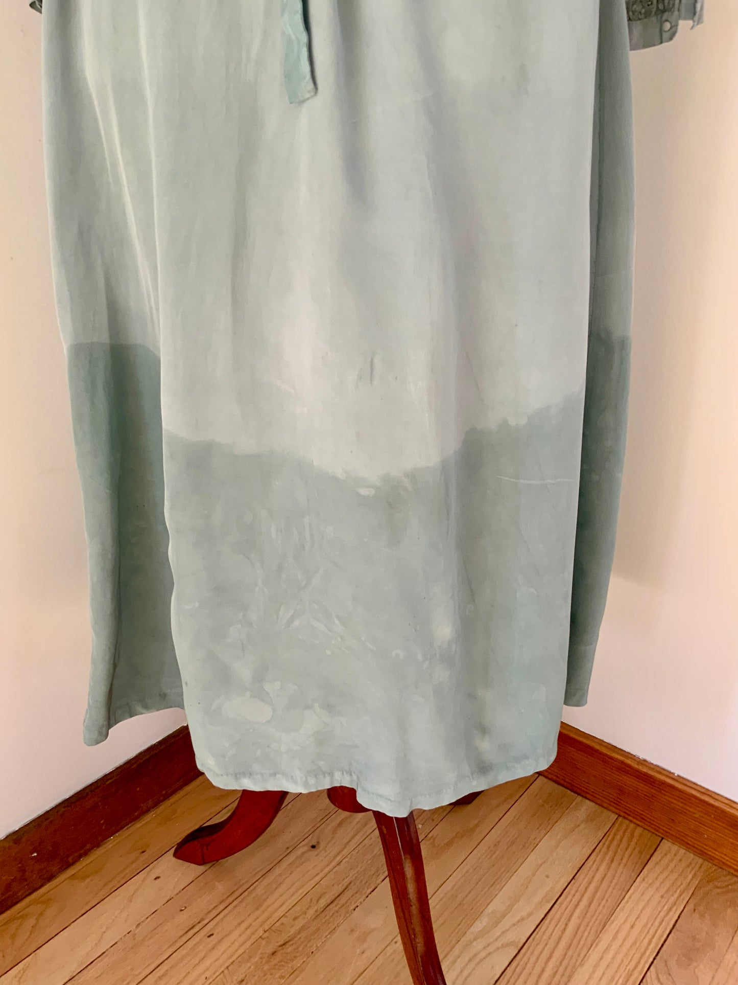 Hand Dyed Vintage Sheer Nightgown Dress – Sage Green Ombré – Lace Detail – One of a Kind
- 30Z