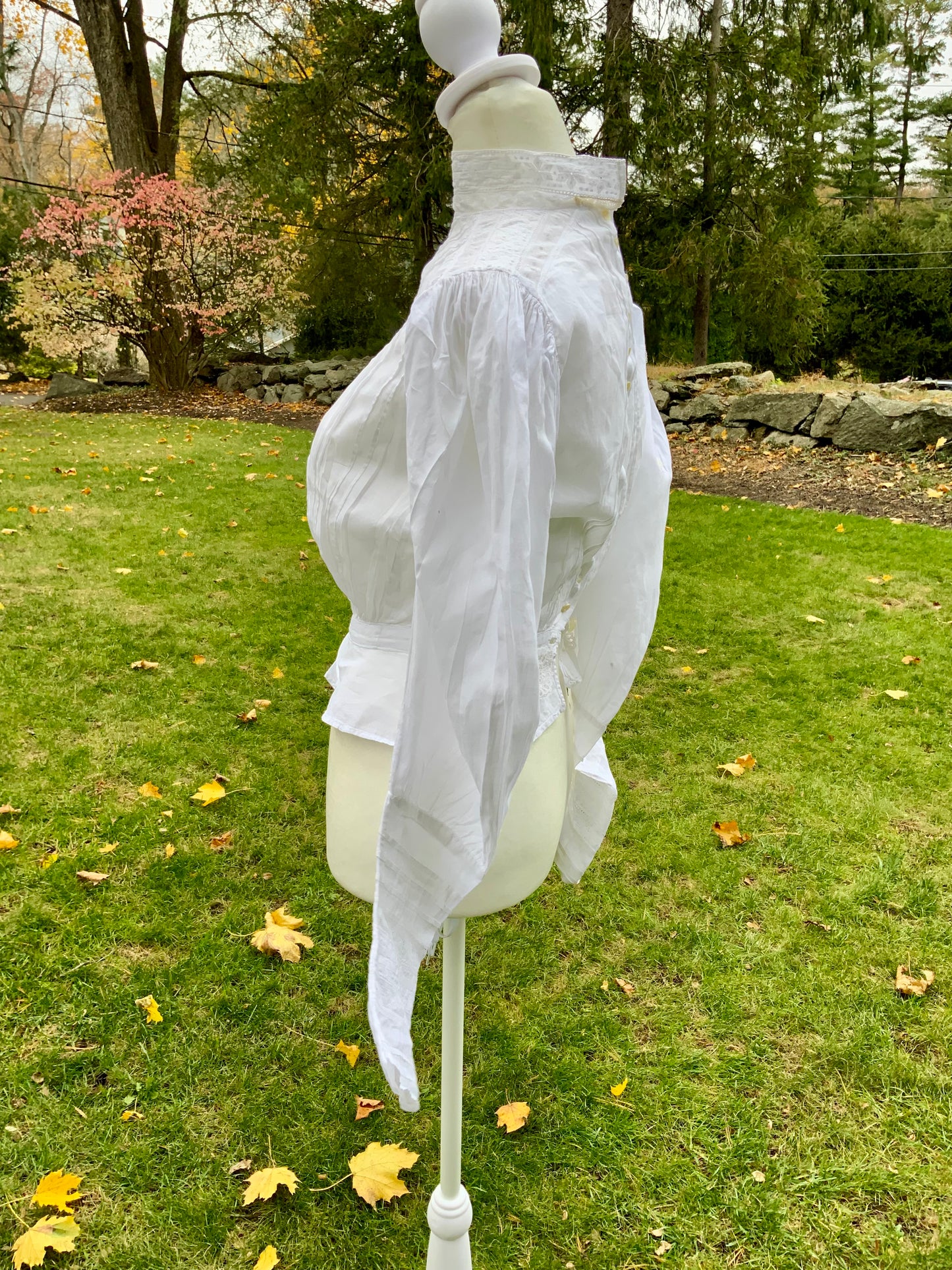 Edwardian White Cotton & Lace Shirtwaist (1905–1912) |ED34