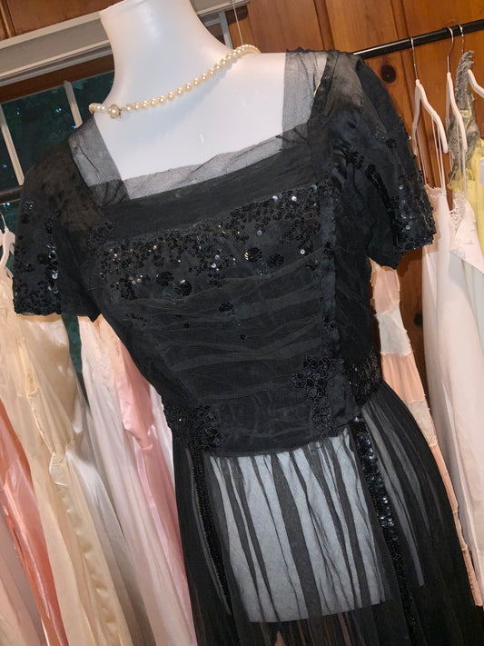 Evening Dress Tulle Sequins - 20s