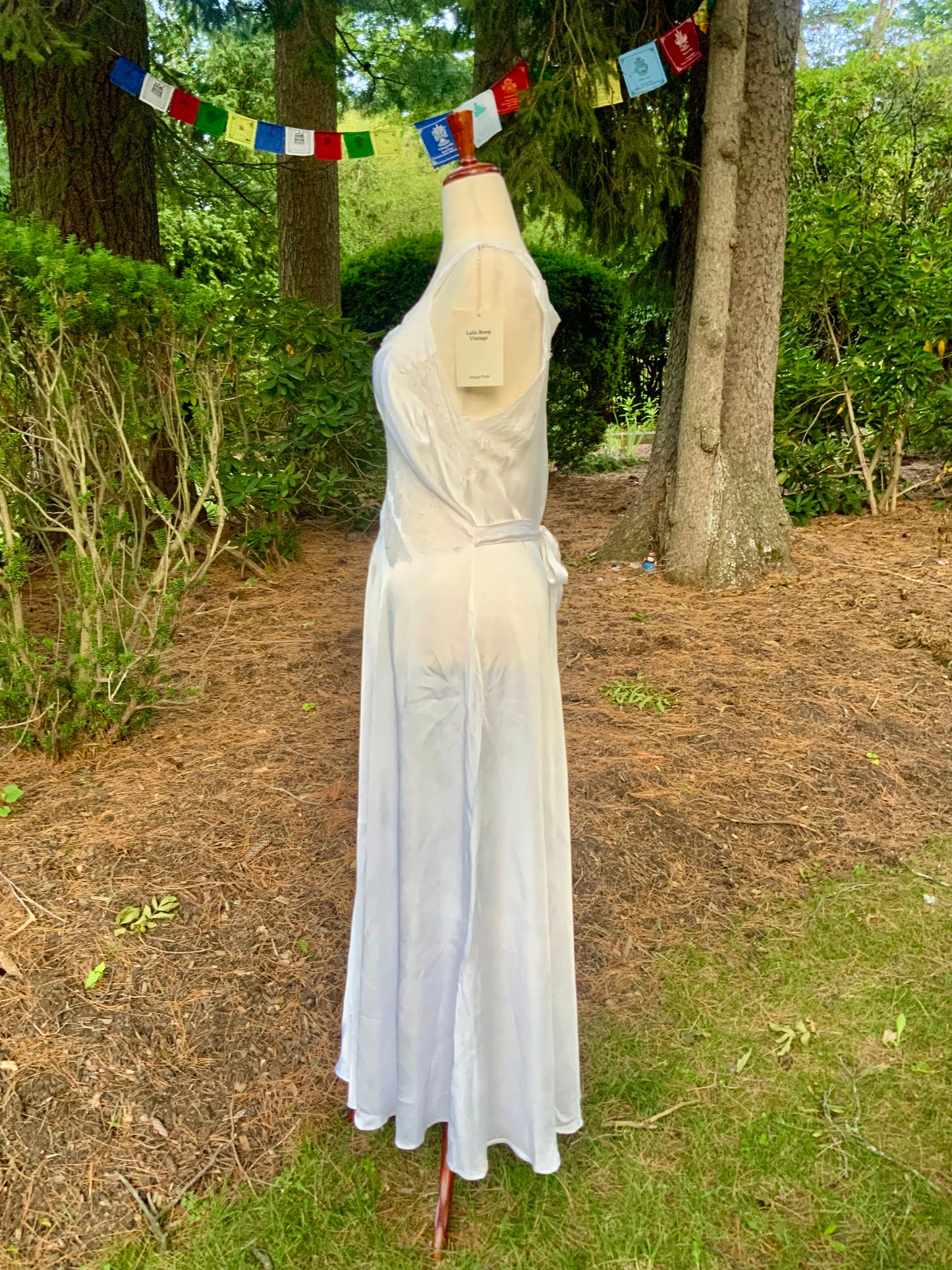 1930s Ivory Satin Lace Slip Dress | Luxury Vintage Bias Cut Nightgown | Old Hollywood Bridal Boudoir Gown | Romantic Wedding Lingerie- Bridal Nightgown
-30xx