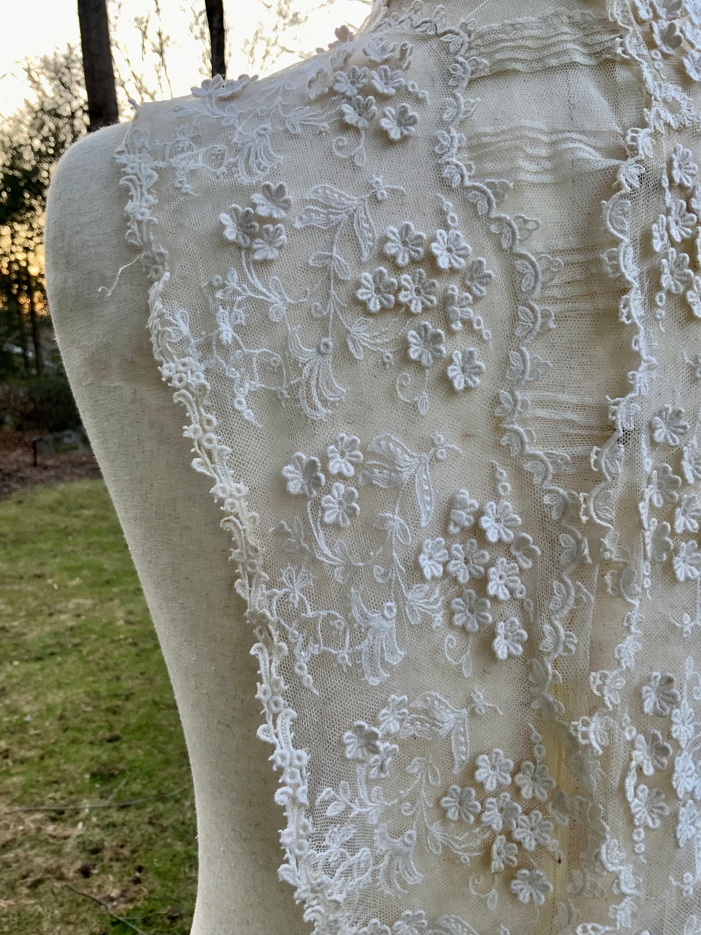 Edwardian Lace Bib Collar c.1905 –Antique Collar-ED70