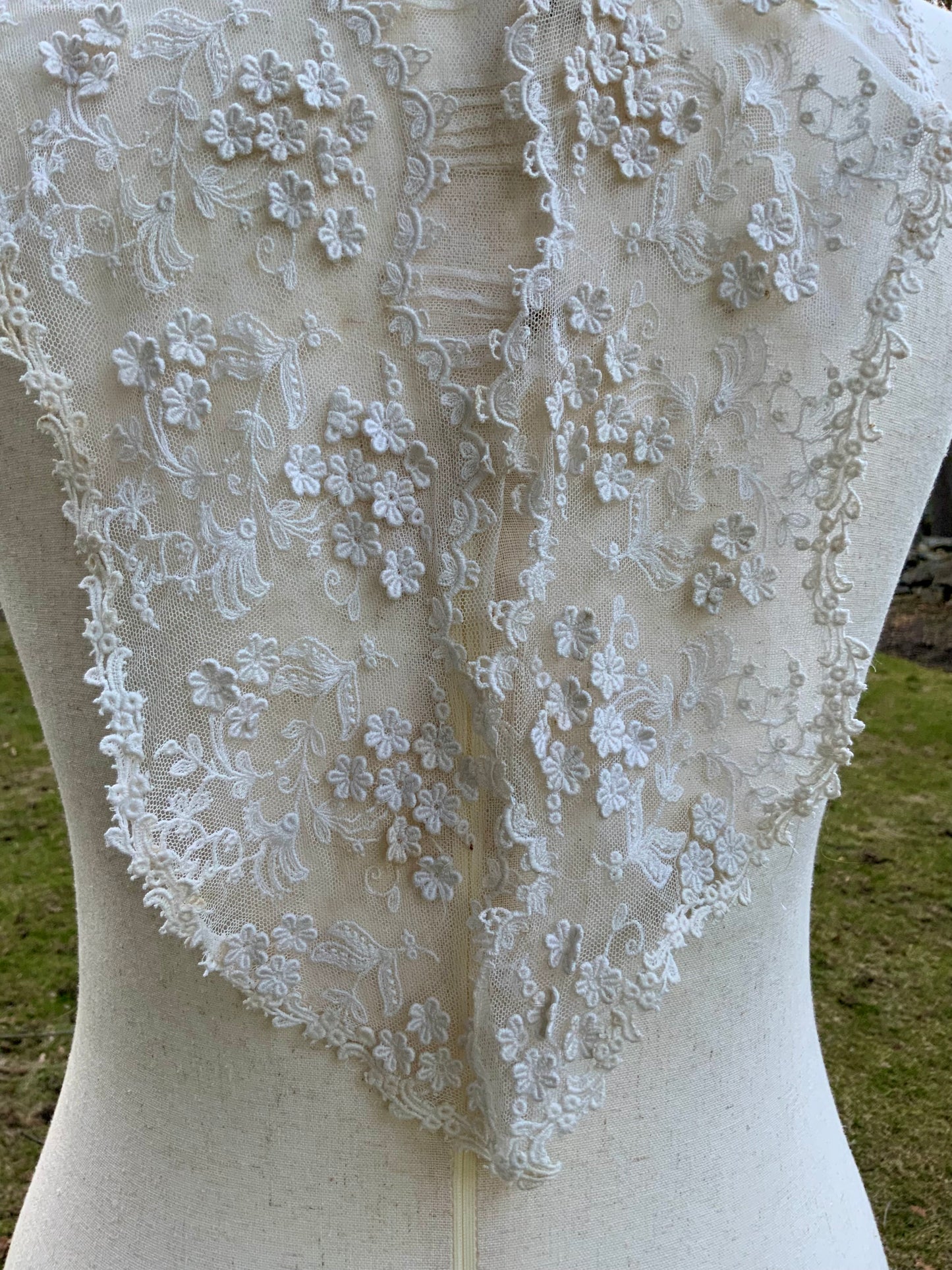 Edwardian Lace Bib Collar c.1905 –Antique Collar-ED70