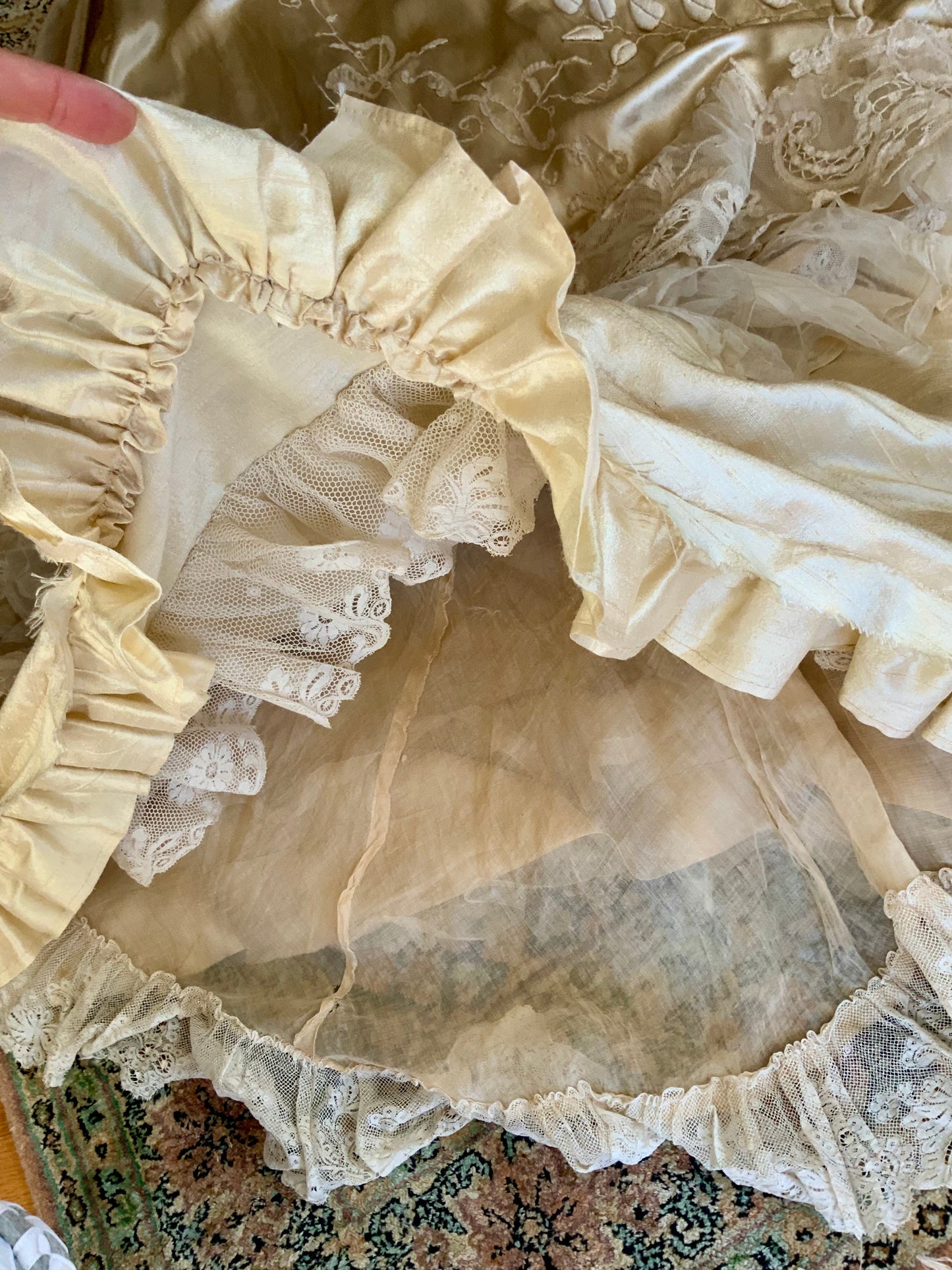 Victorian Silk Wedding Gown - 1890