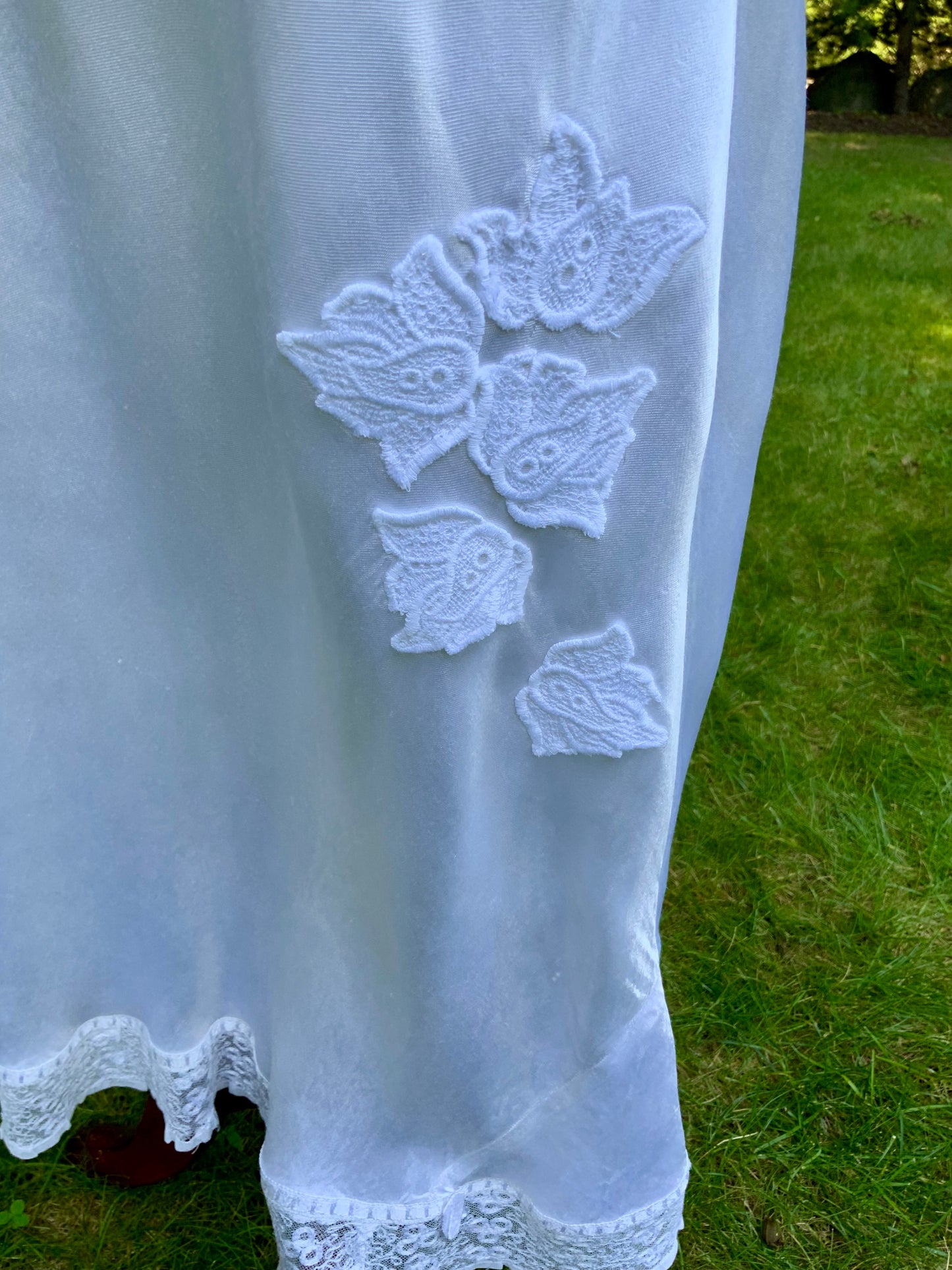 1930s Satin and Lace Bridal Slip Dress-30CT