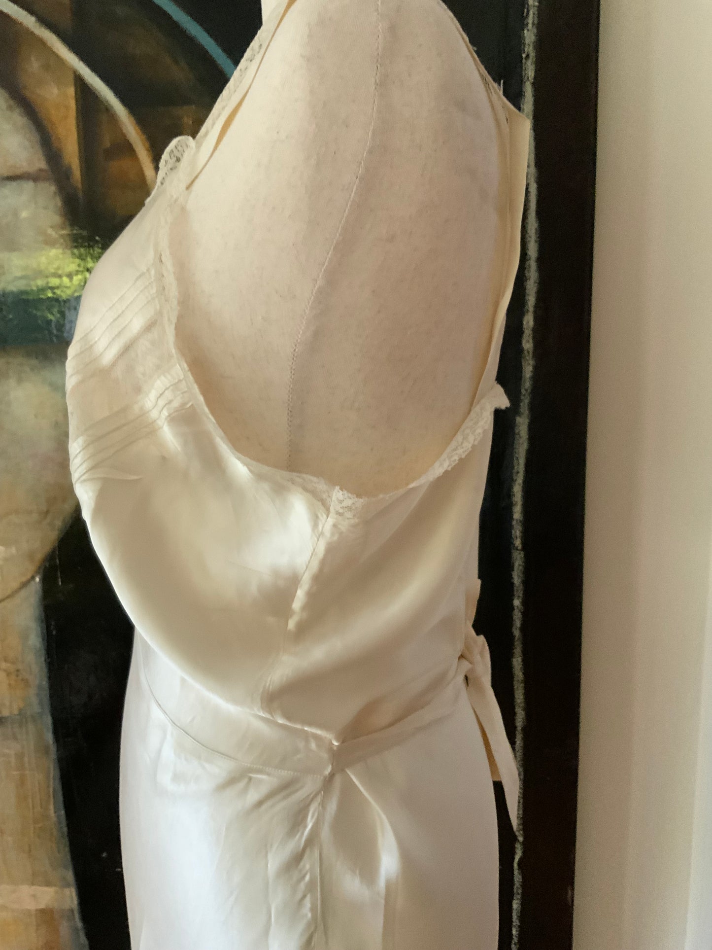 Satin Bridal Nightgown - 50s