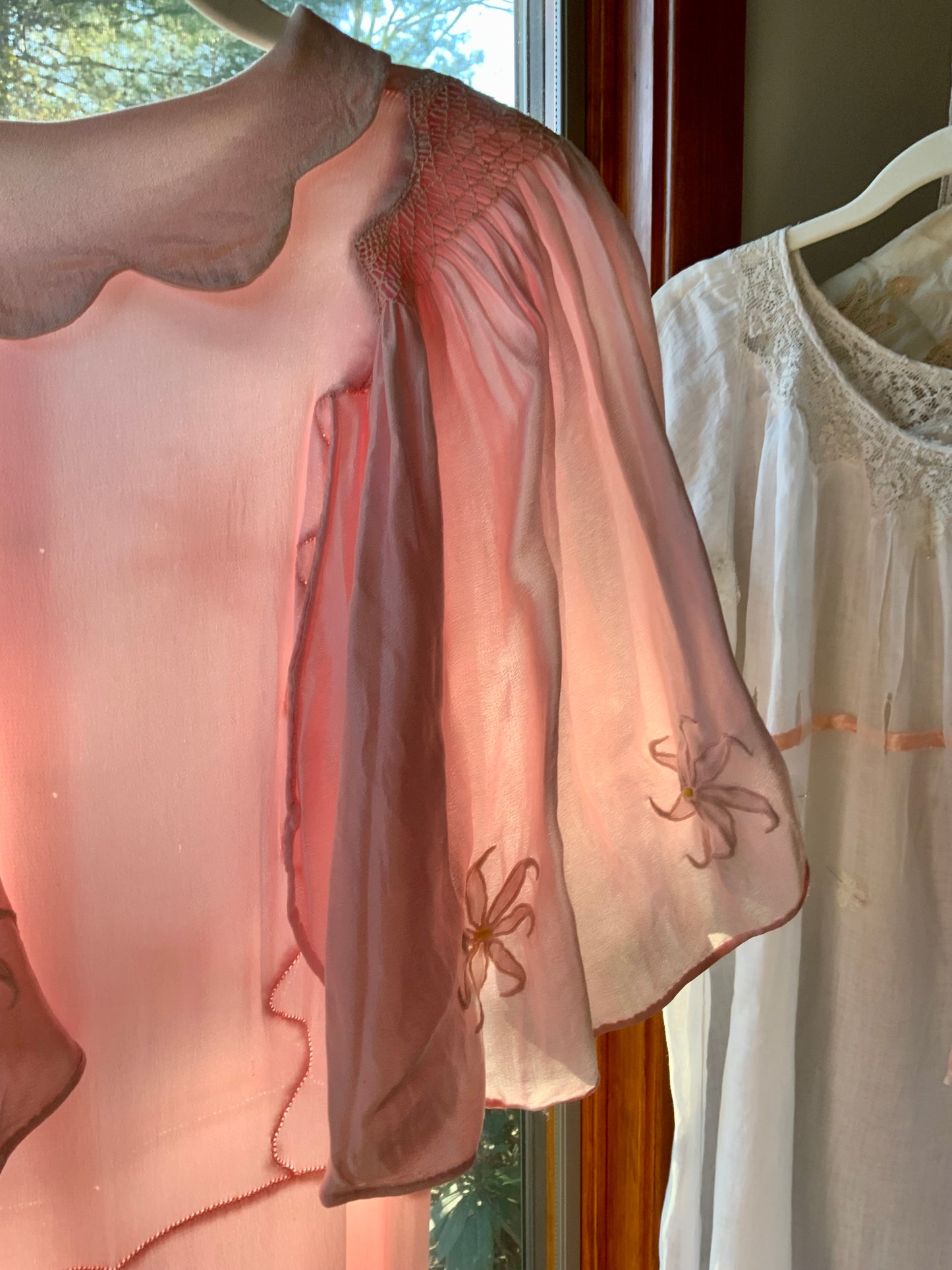 satin Nightgown Peach Pink - 40s - 40P
