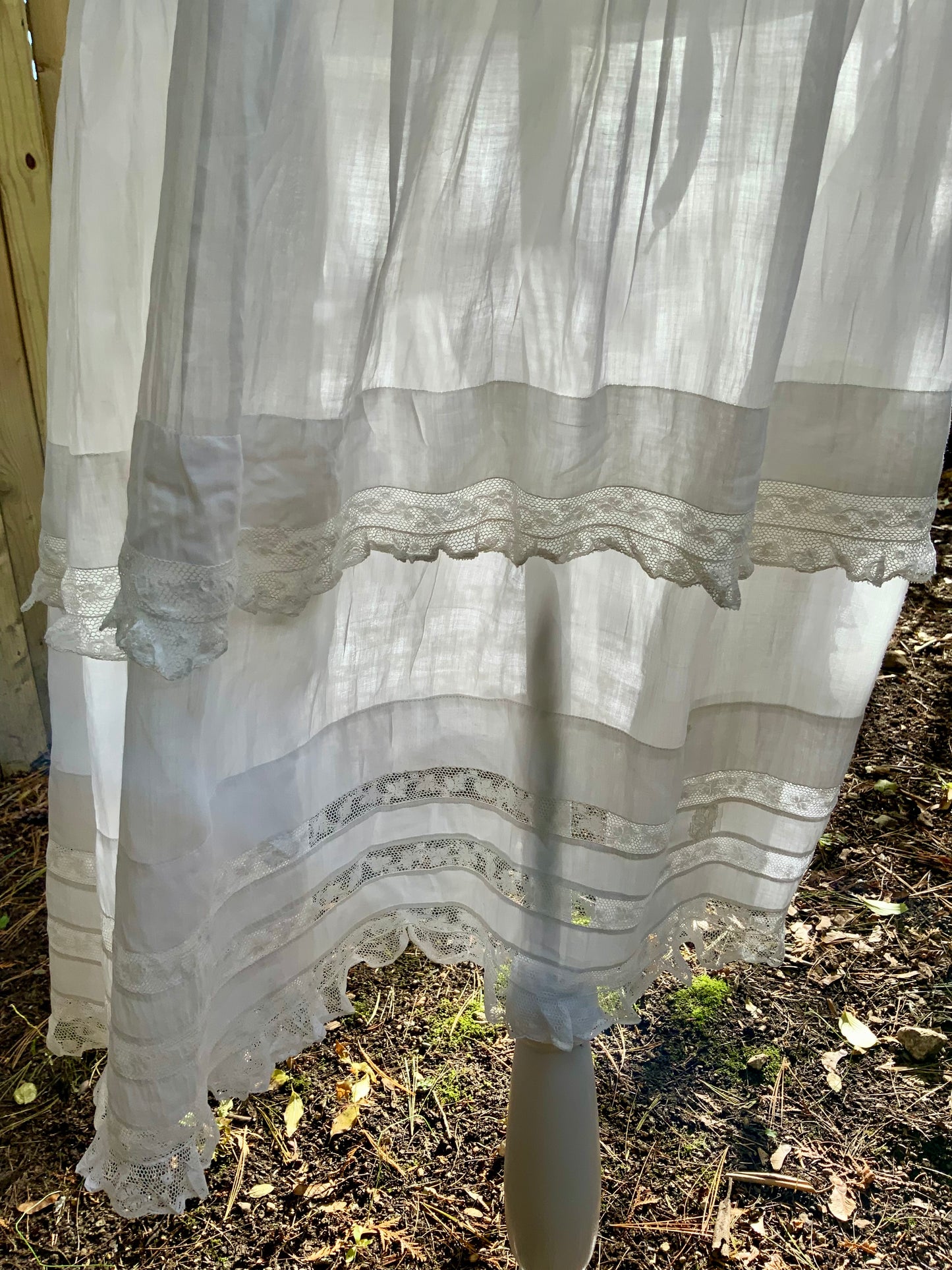 Edwardian Antique White Lawn Dress 1905–1915 • Bridal / Garden Party- ED35