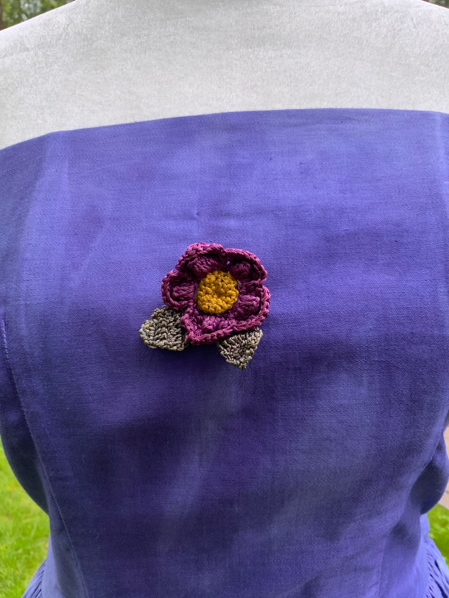 Hand Dyed Strapless Dress with Removable Floral Brooch
-50BB