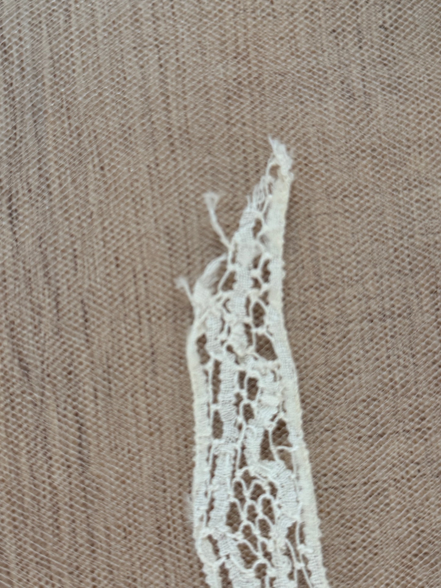 Antique Edwardian Bridal Lace Appliqués | Architectural “Eiffel Tower” Motifs | c. 1905–1915