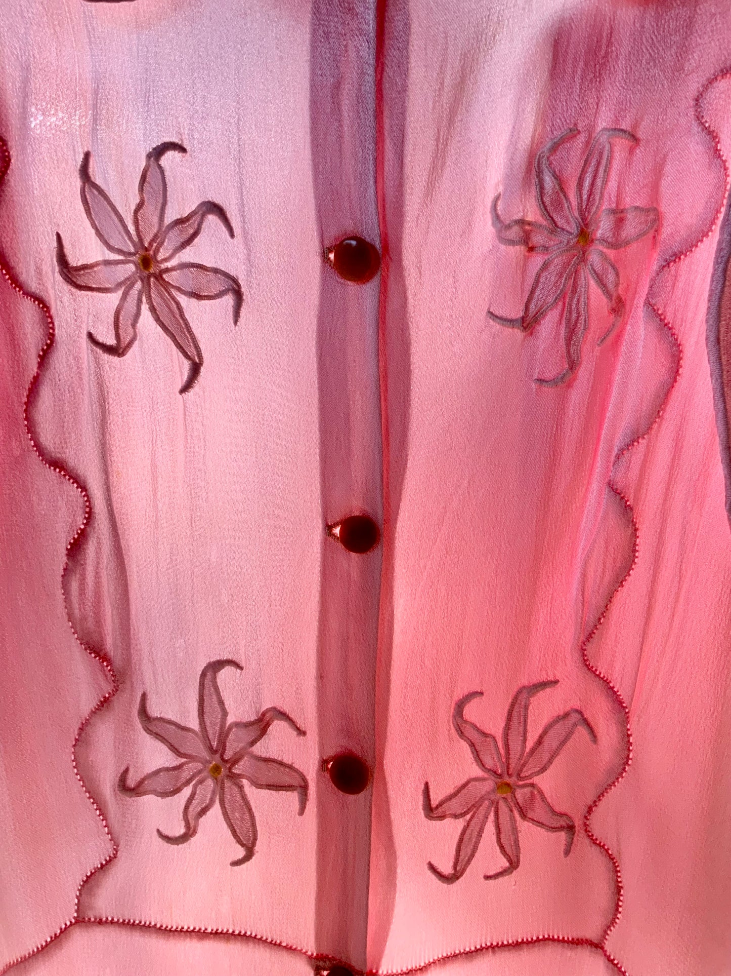 satin Nightgown Peach Pink - 40s - 40P