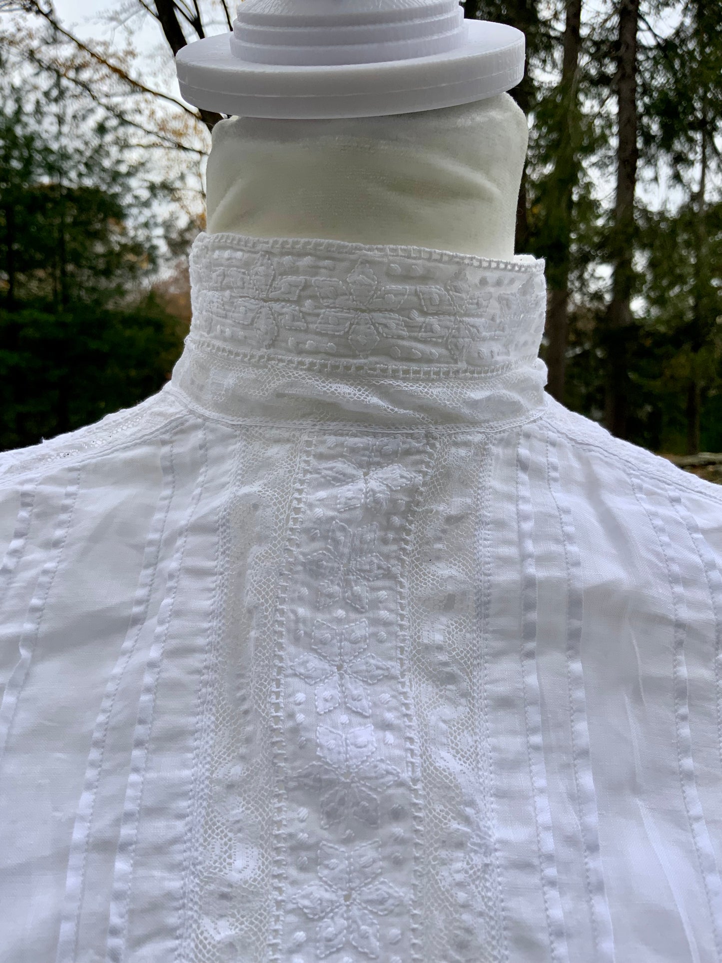 Edwardian White Cotton & Lace Shirtwaist (1905–1912) |ED34